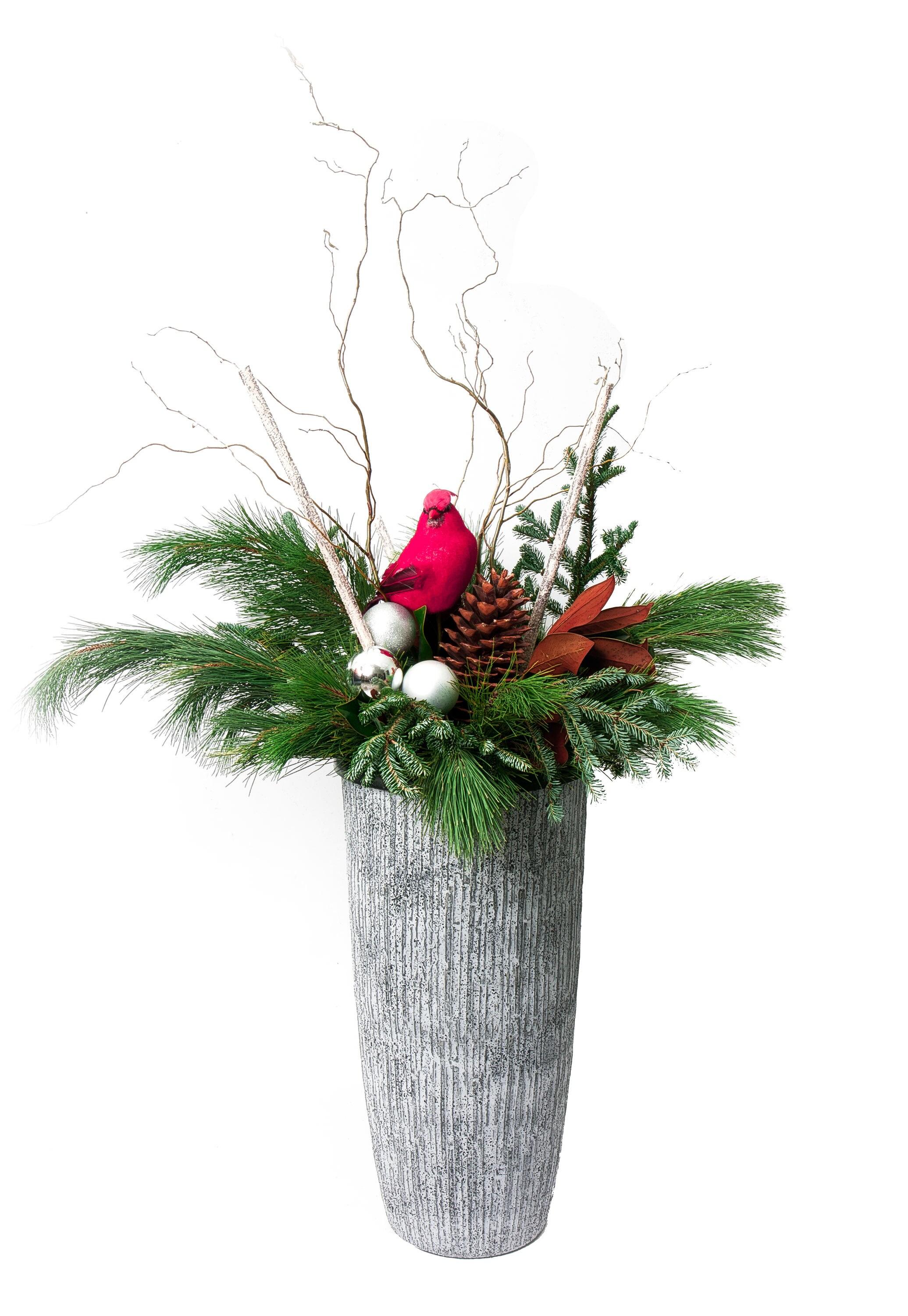 Algreen  14 x 28 in. Tall White Bark Planter