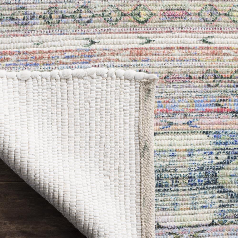 Saffron SFN567 Hand Loomed Indoor Area Rug - Cream/Blue - 5'x8' - Safavieh