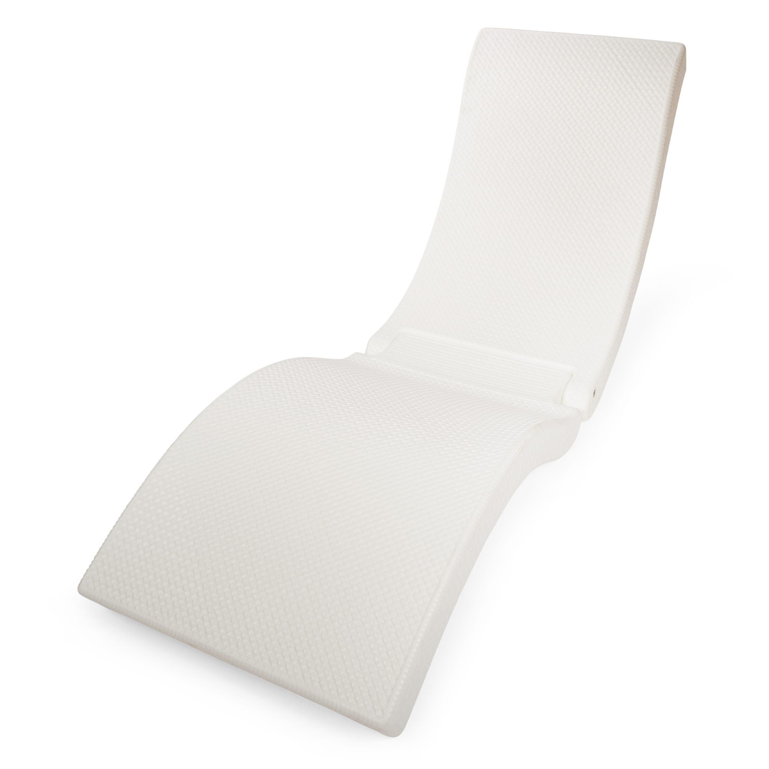 SwimWays Terra Sol Sonoma 2-in-1 Pool Float and Patio Chaise Lounge Chair, White