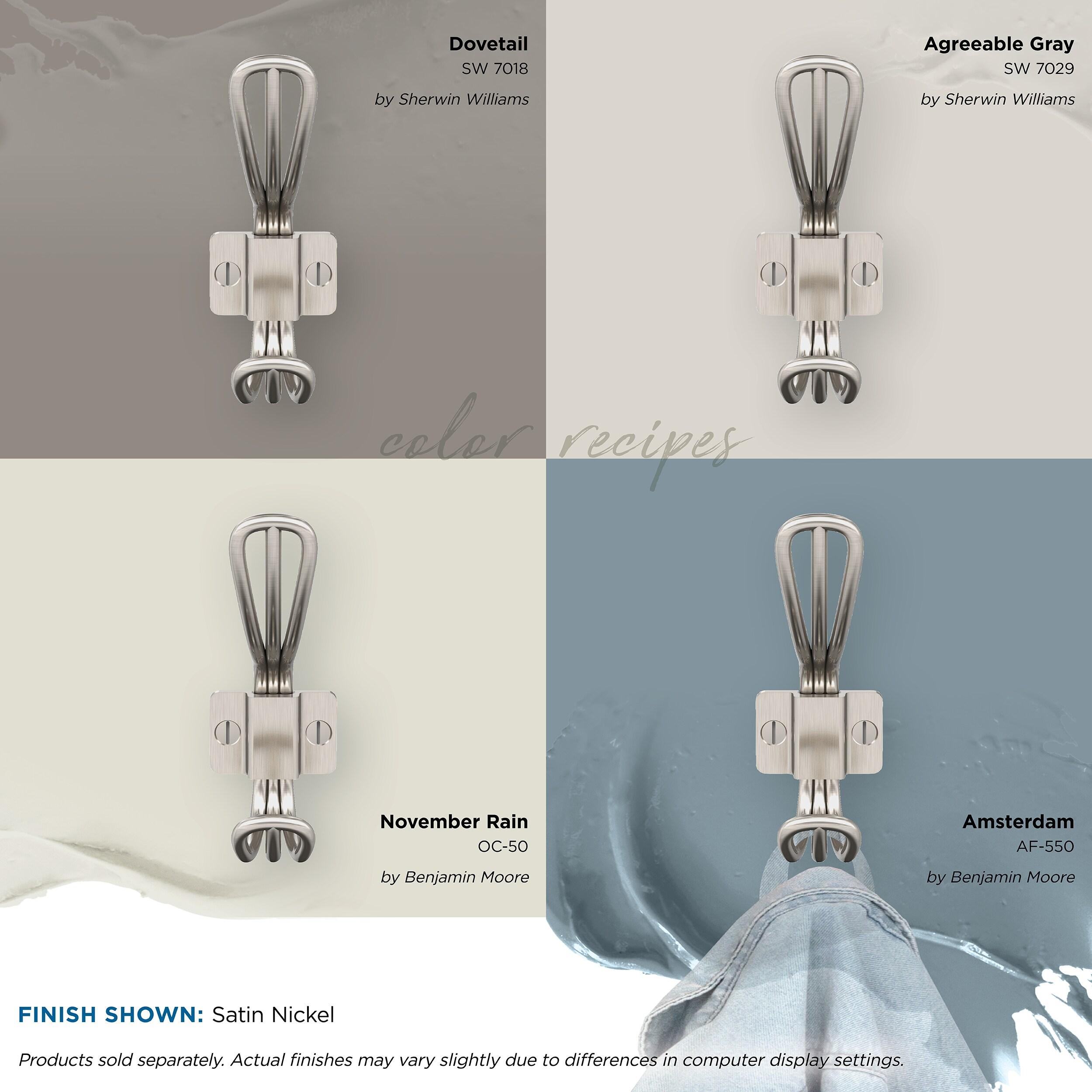 Vinland Transitional Double Prong Decorative Wall Hook