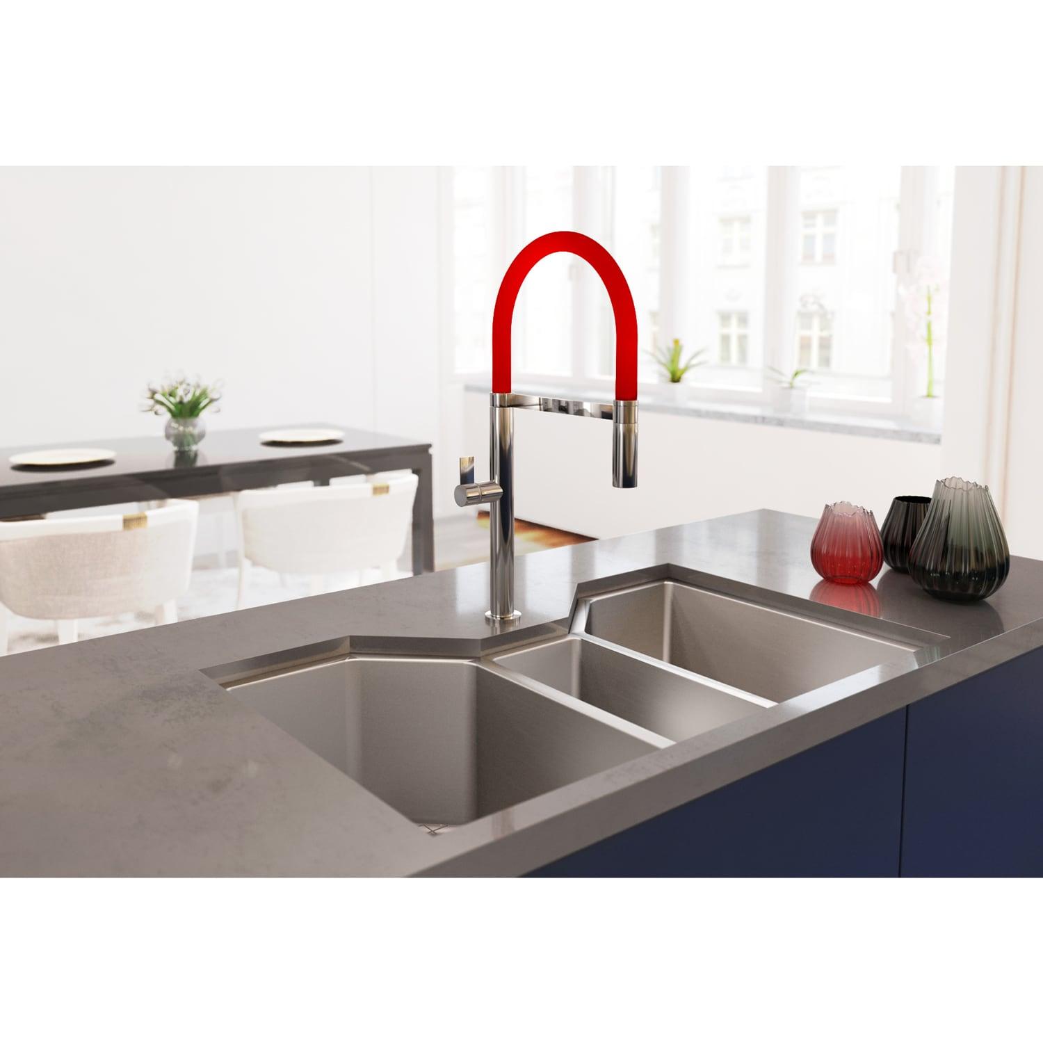 Ruvati 35" Triple Bowl Undermount 16 Gauge Stainless Steel Kitchen Sink