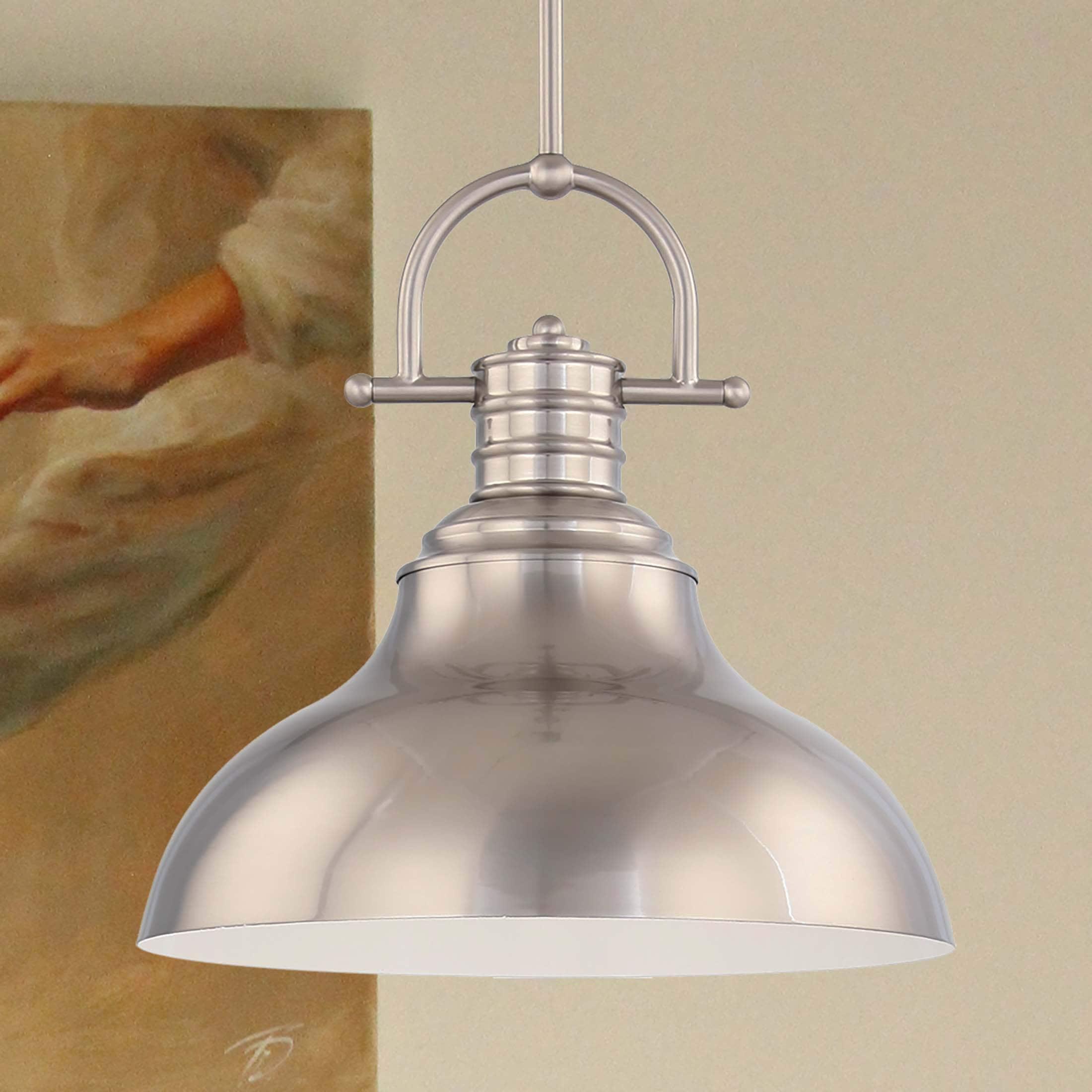 Volume Lighting V1838 1 Light 14" Wide Led Pendant - Nickel