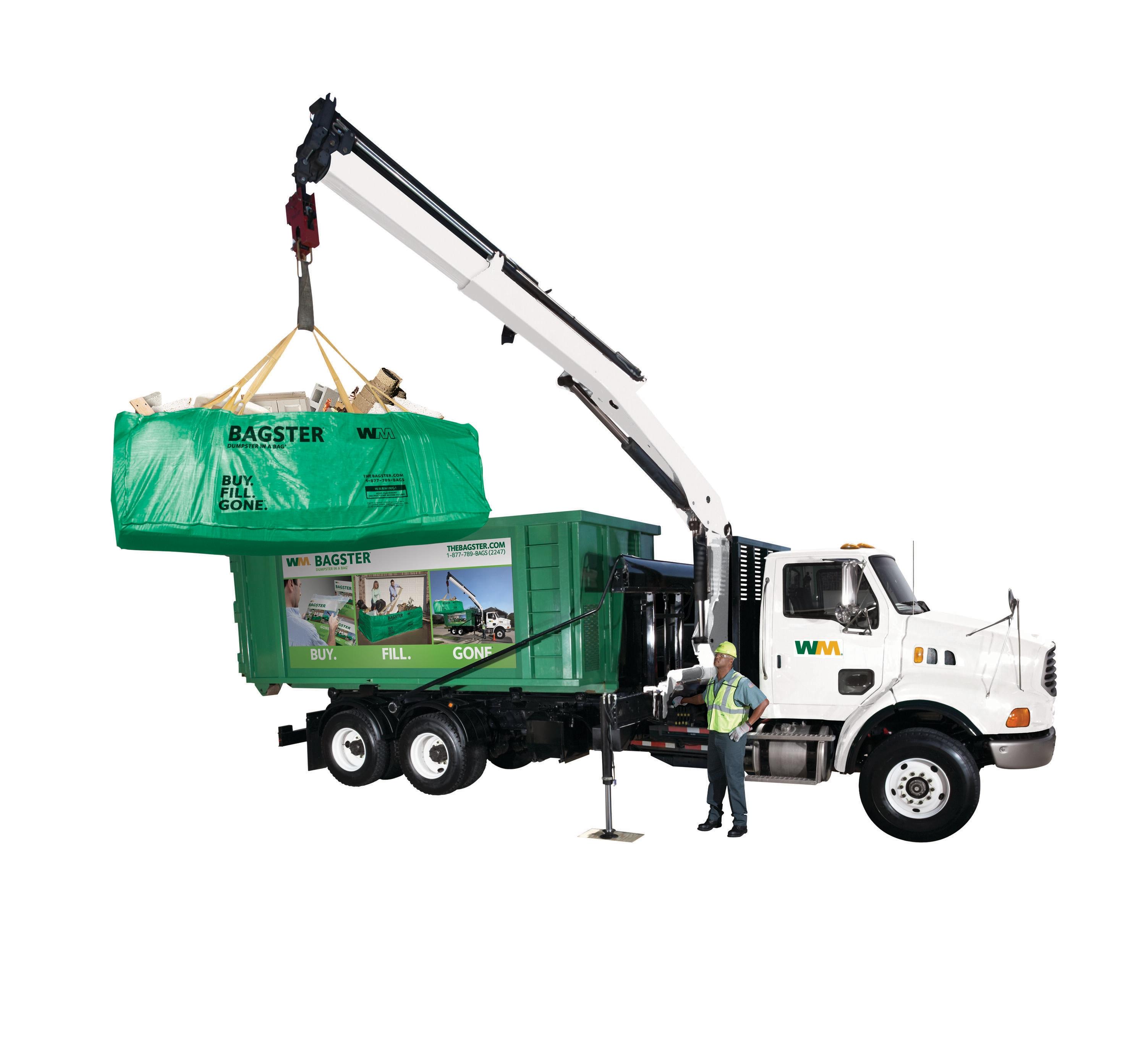 Waste Management Bagster Dumpster in a Bag Green