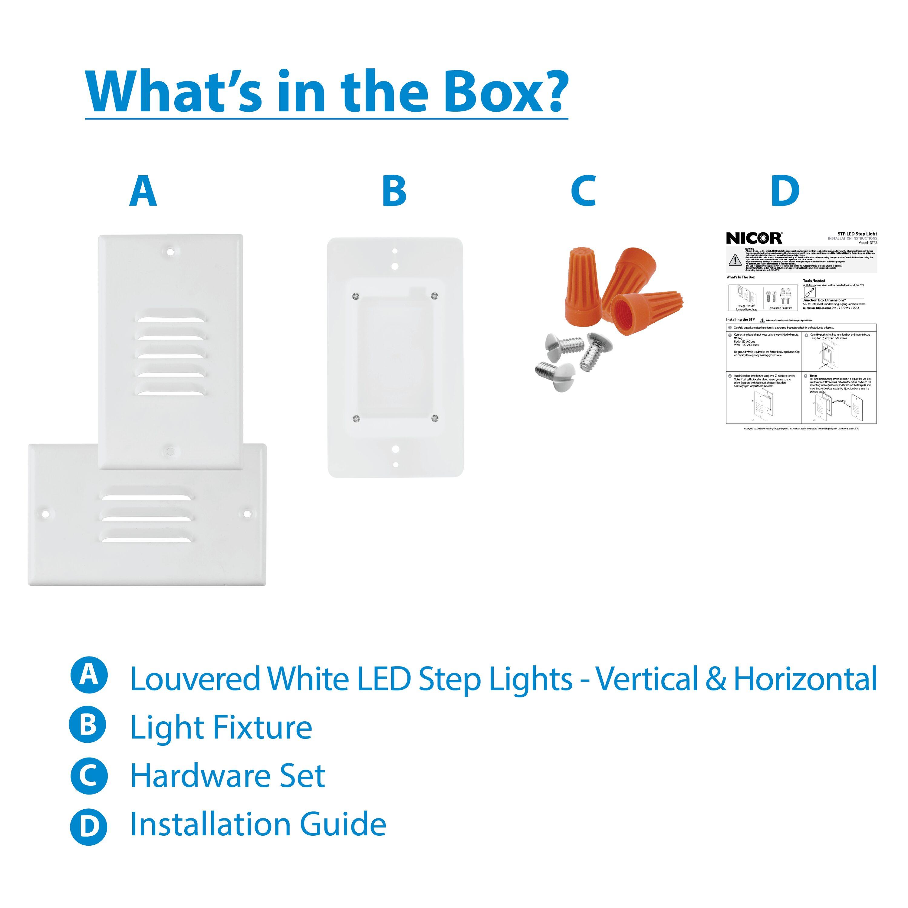 NICOR Lighting Integrated LED Step Light