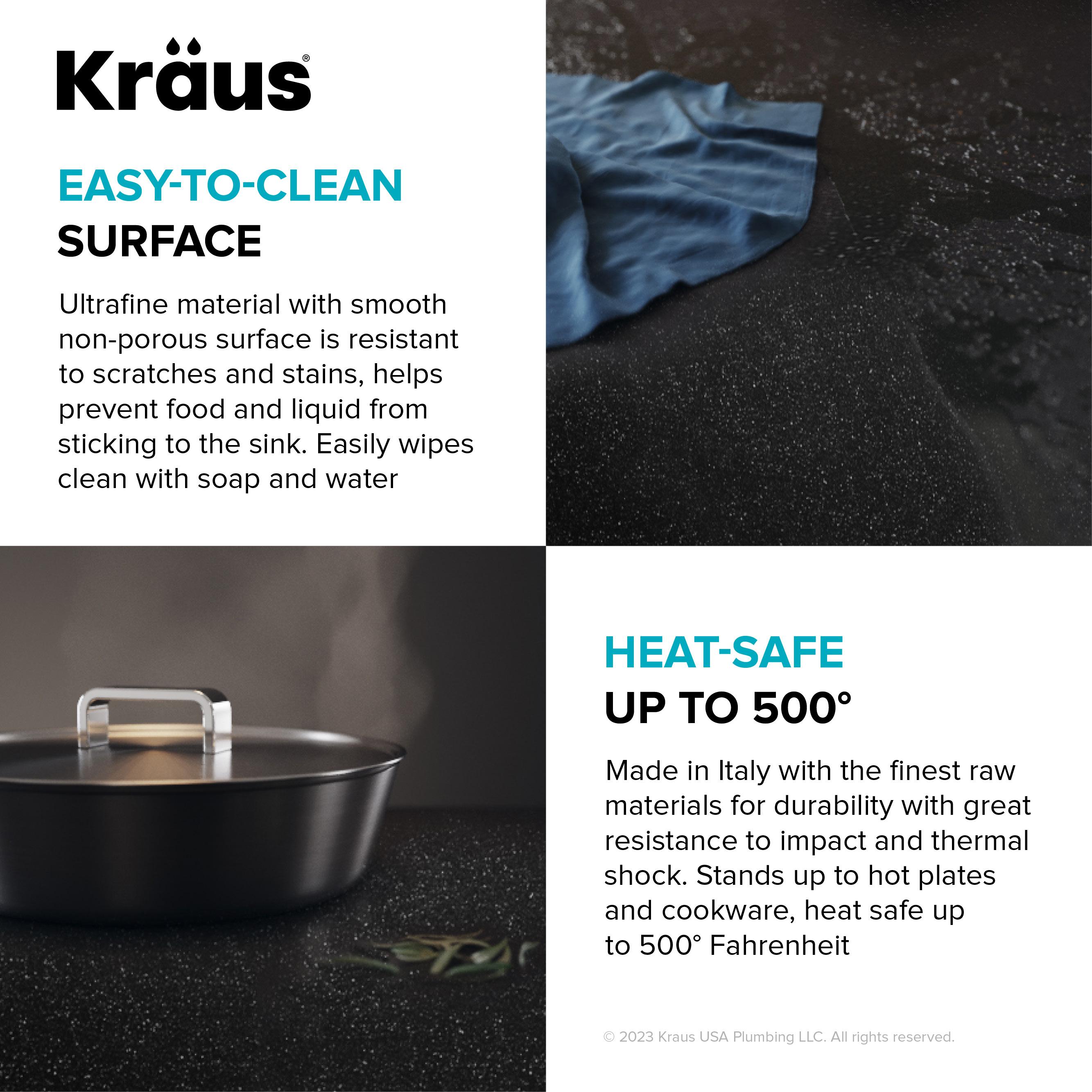 KRAUS Bellucci Granite Composite Workstation Drop-In Top Mount Single Bowl Kitchen Sink with Accessories