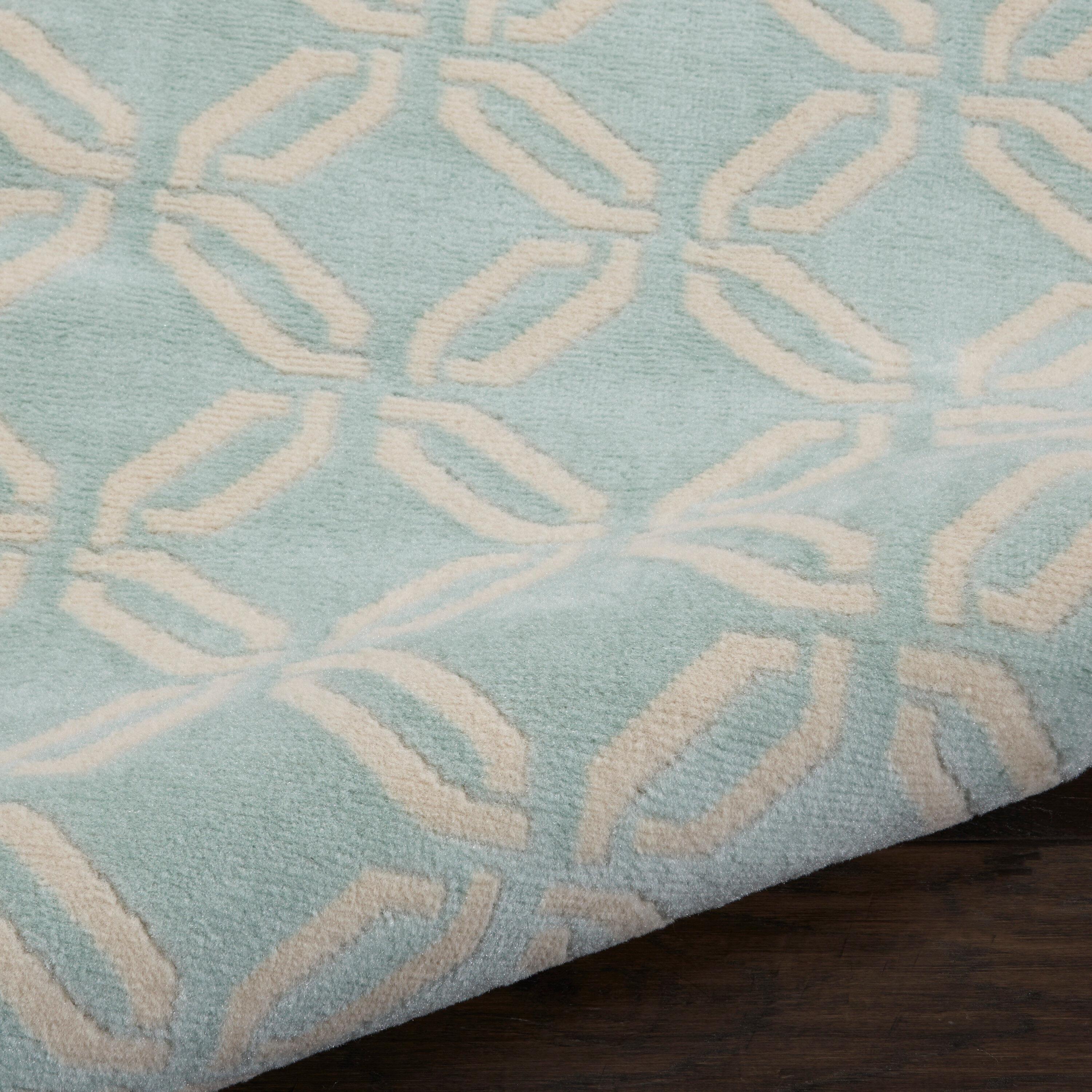 Nourison Jubilant 2 x 4 (ft) Loomed Polypropylene Green Rectangular Indoor Abstract Area rug