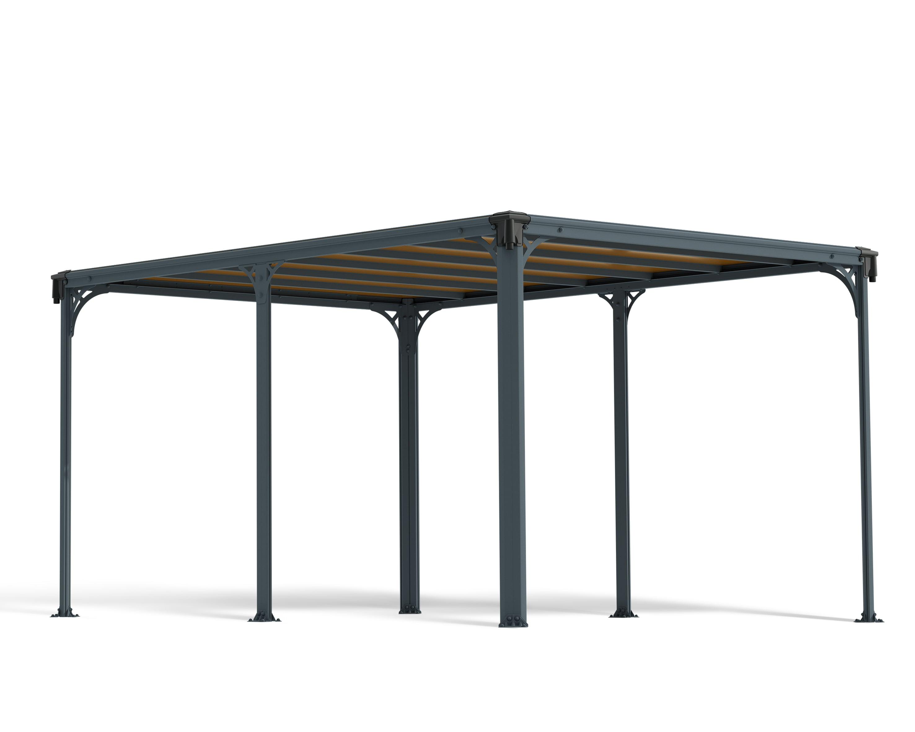 Palram - Canopia Milano 4300 10' x 14' Polycarbonate/Aluminum Gazebo - Gray/Bronze