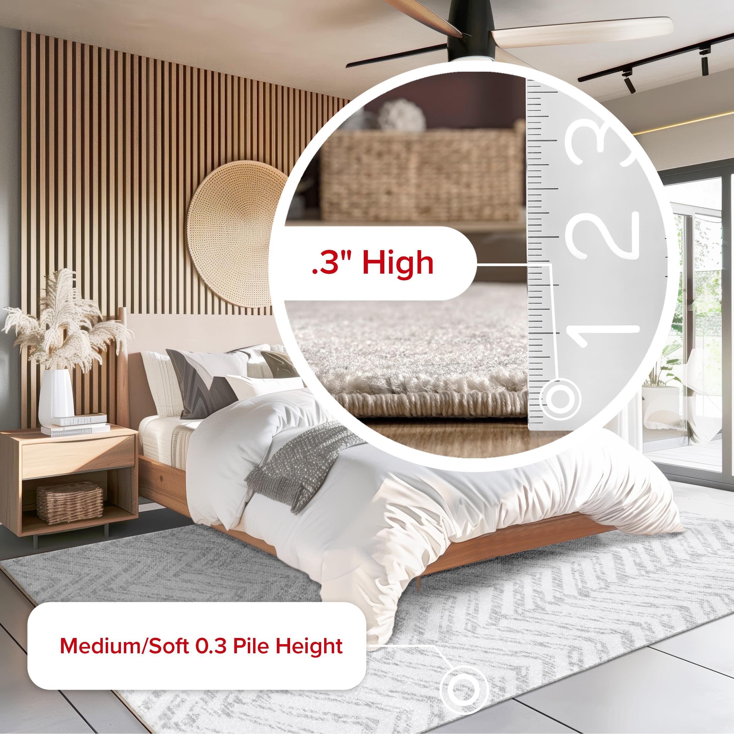 Nuloom Rosanne Geometric 7x9 Indoor Area Rug for Living Room Bedroom Dining Room Kitchen, Grey/Ivory