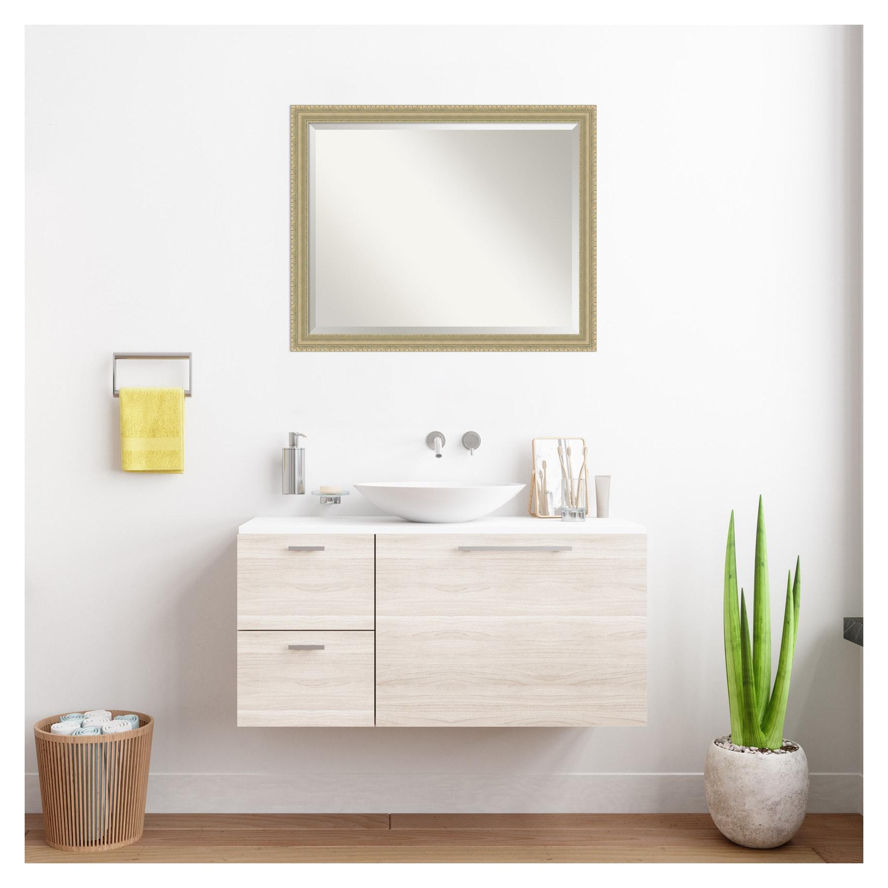 Champagne Teardrop Bathroom Mirror