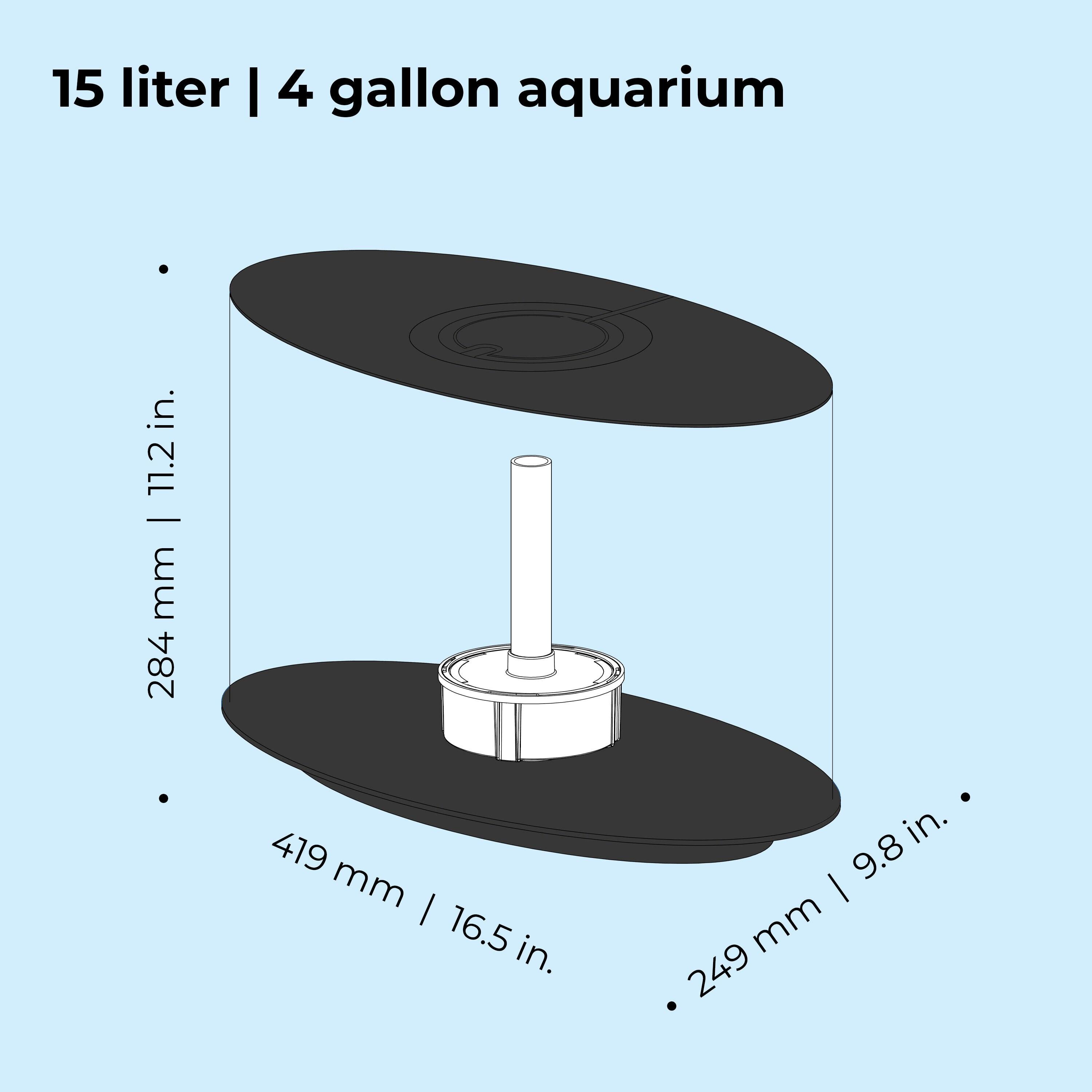 biOrb 4 Gallon Oval Aquarium Tank