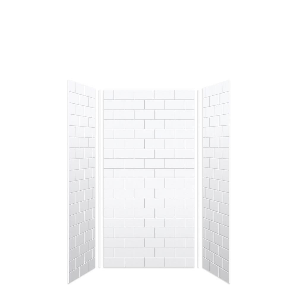 Transolid SaraMar 36'' W 36'' D 72'' H Glue Up Solid Surface Wall