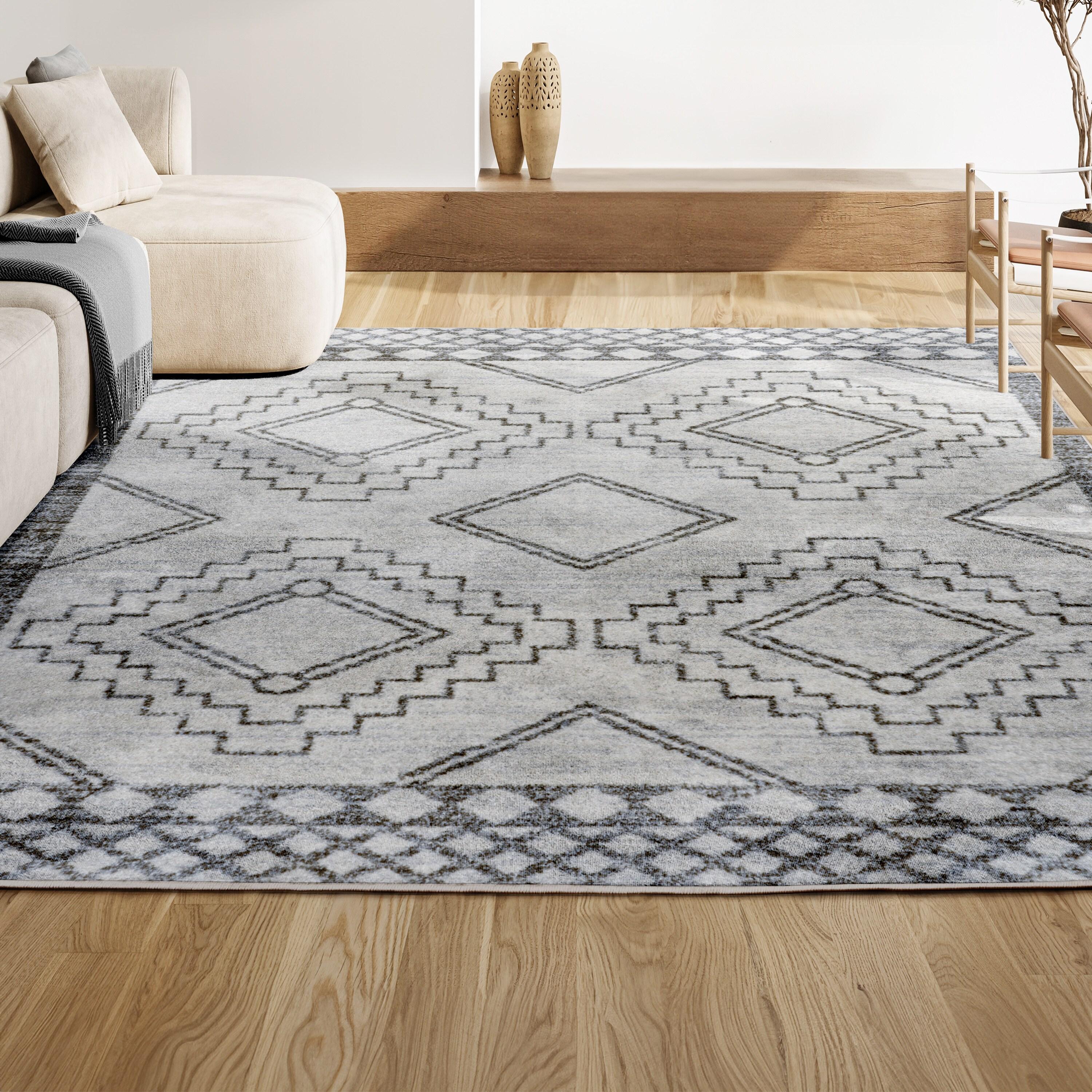 JONATHAN Y Amir Moroccan Beni Souk Cream/Gray 9 ft. x 12 ft. Area Rug