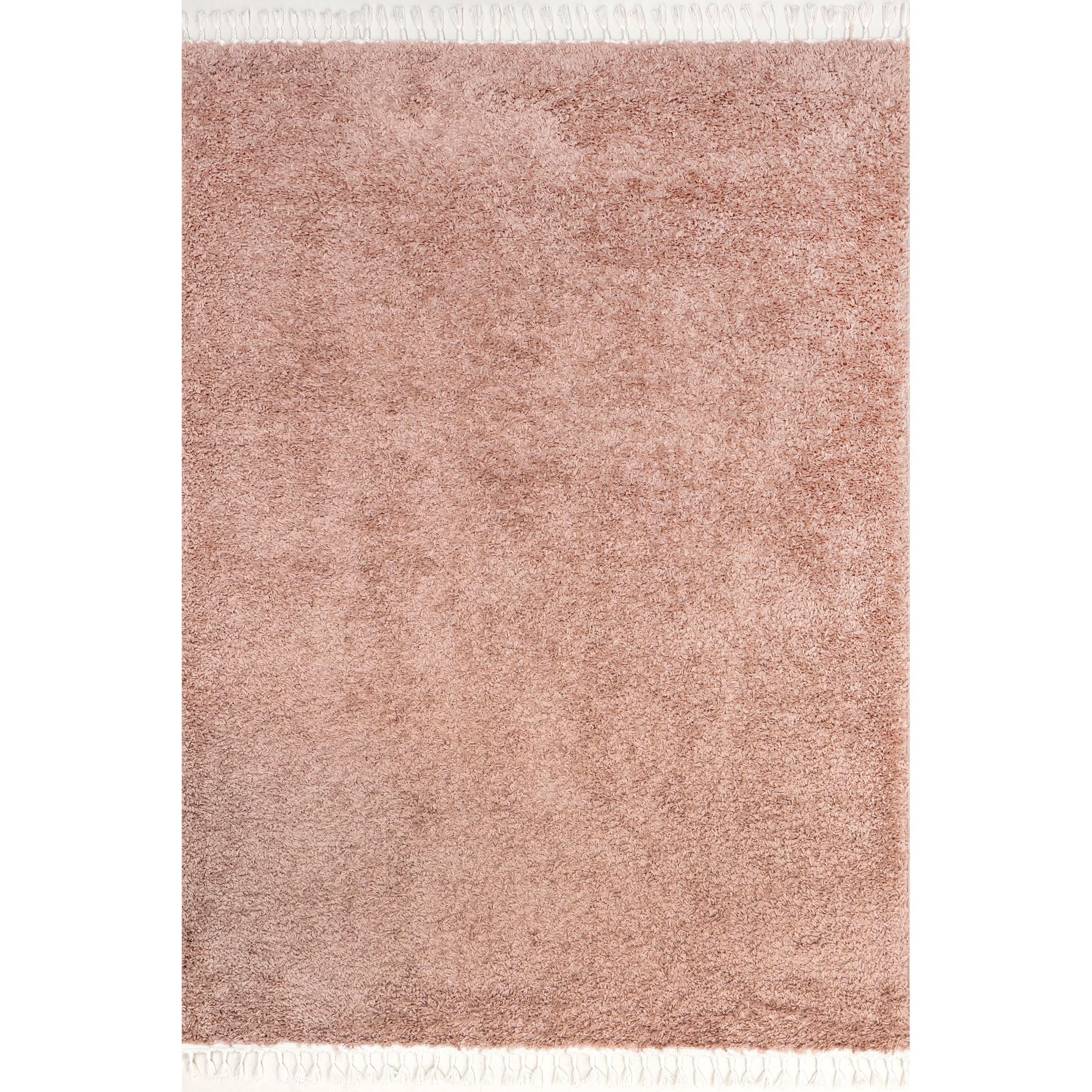 Nuloom Neva Solid 2x3 Accent Shag Indoor Area Rug for Living Room Bedroom Dining Room Nursery Entryway, Blush/Ivory