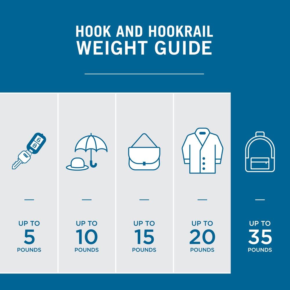 Franklin Brass 27 in. Rail with 6 Heavy Duty Coat and Hat Hooks in Bark and Satin Nickel