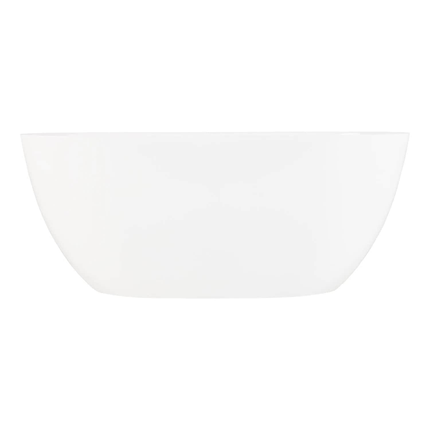 Signature Hardware Patera 59'' x 29'' Freestanding Soaking Solid Surface Bathtub