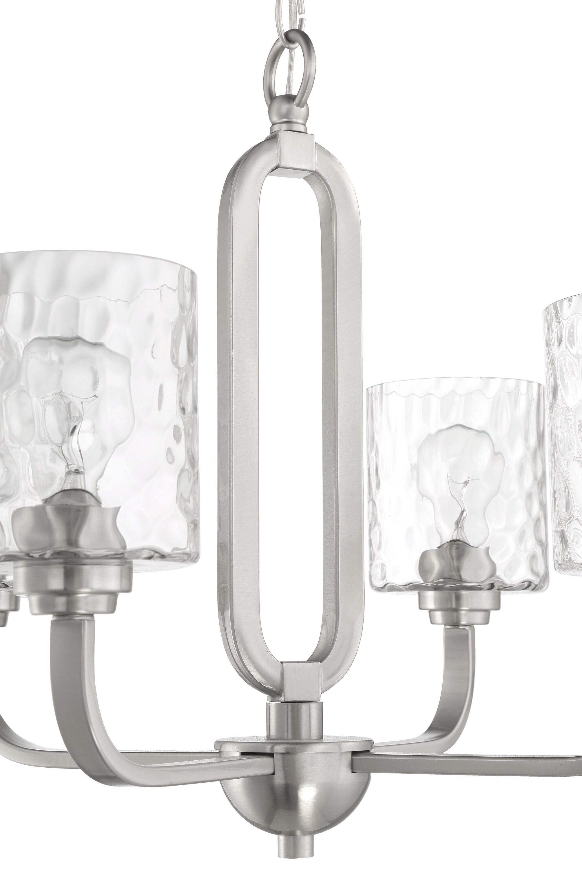 54224-BNK-Craftmade Lighting-Collins - 4 Light Chandelier-Brushed Polished Nickel Finish    -Traditional Installation