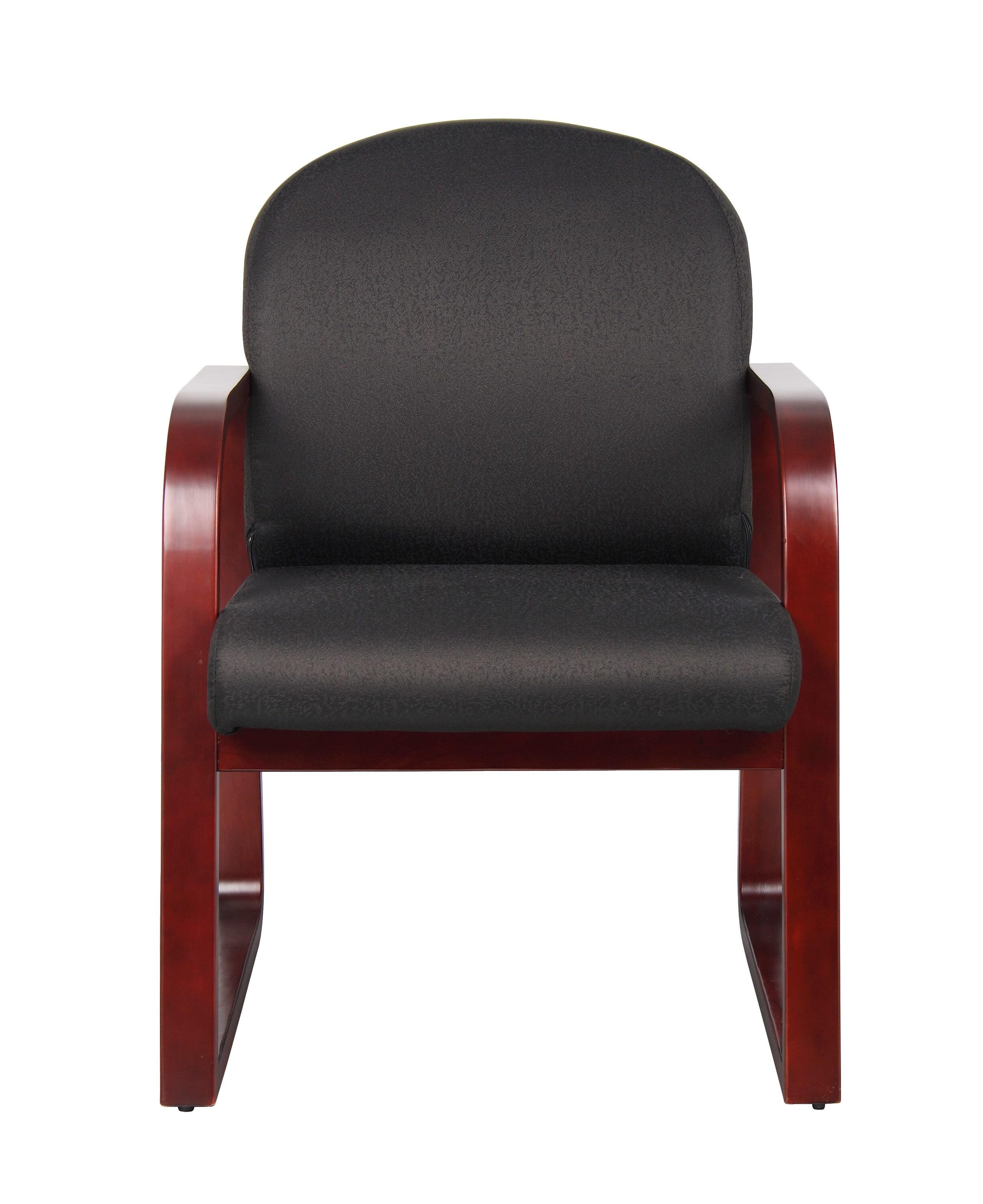 Boss Office Products Black Sled Base Reception Chair