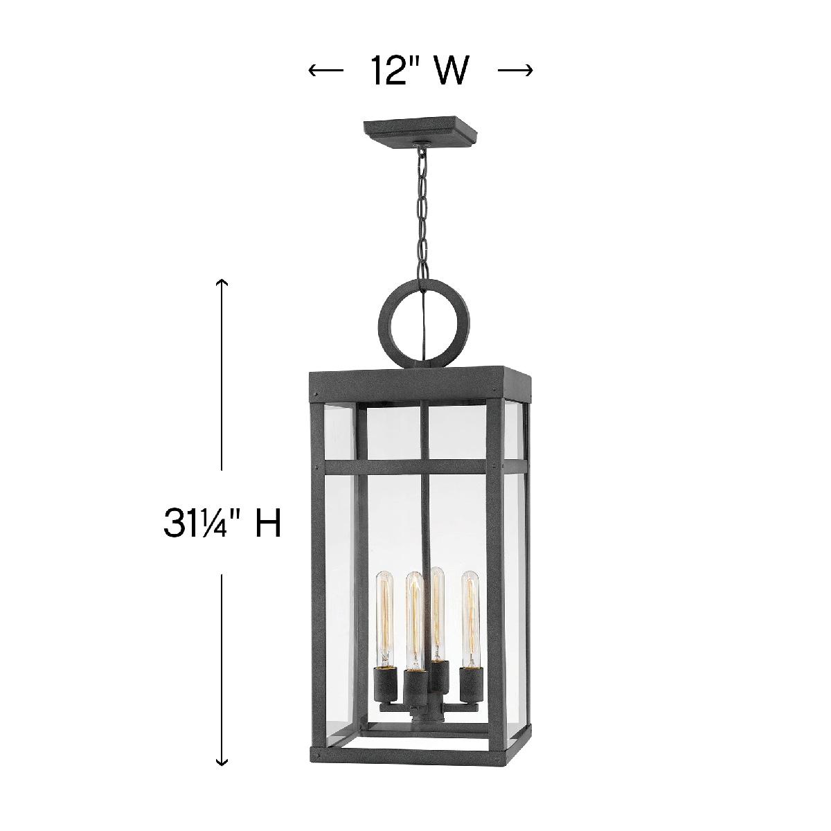 Porter 4 - Light Outdoor Hanging Lantern