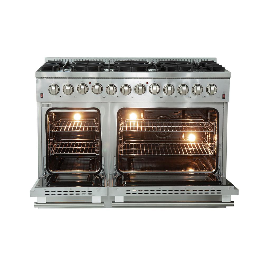 Forno FFSGS615648 48 inch Stainless Galiano Freestanding Double Pro Gas Range