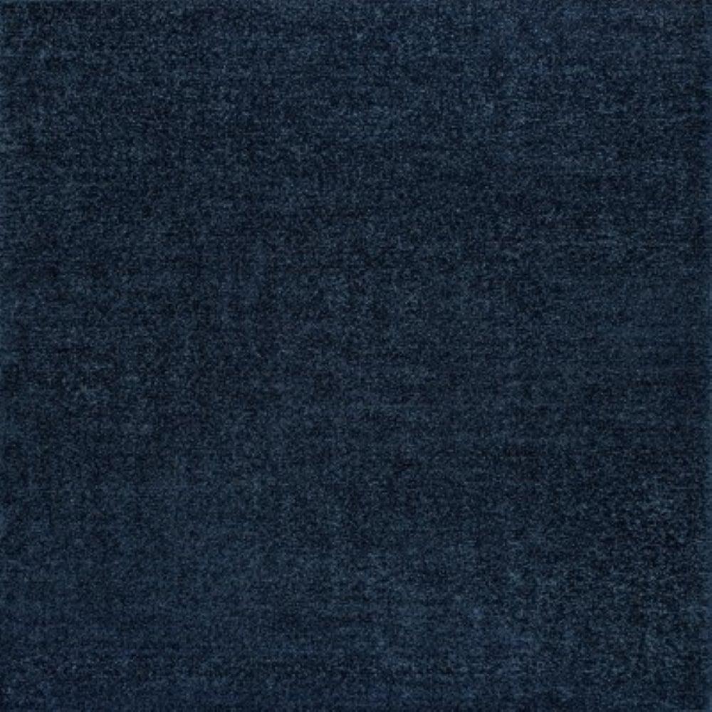 8'x10' Haze Solid Low-Pile Area Rug, Navy - JONATHAN Y
