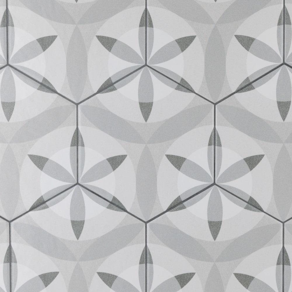 Hexatile 7"x 8" Porcelain Moroccan Wall & Floor Tile
