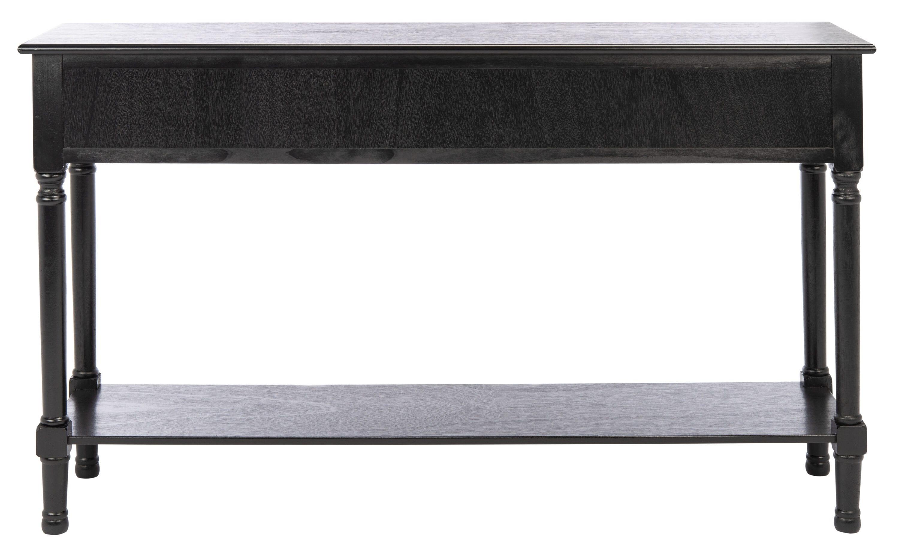 Landers 3 Drawer Console Table - CNS5711B - Black - Safavieh