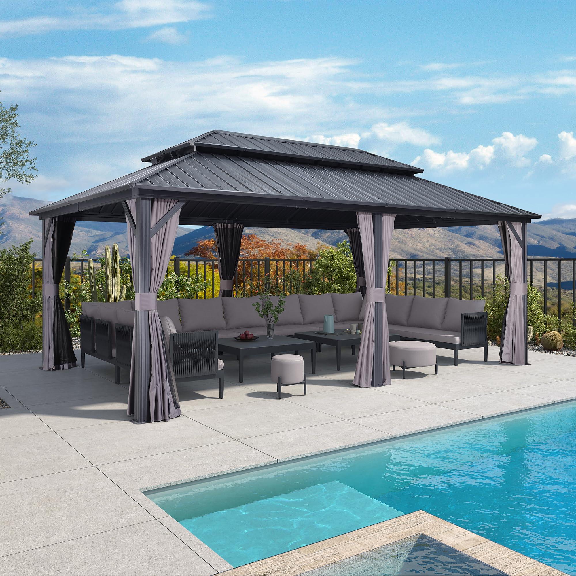 Purple Leaf Aluminum Patio Gazebo