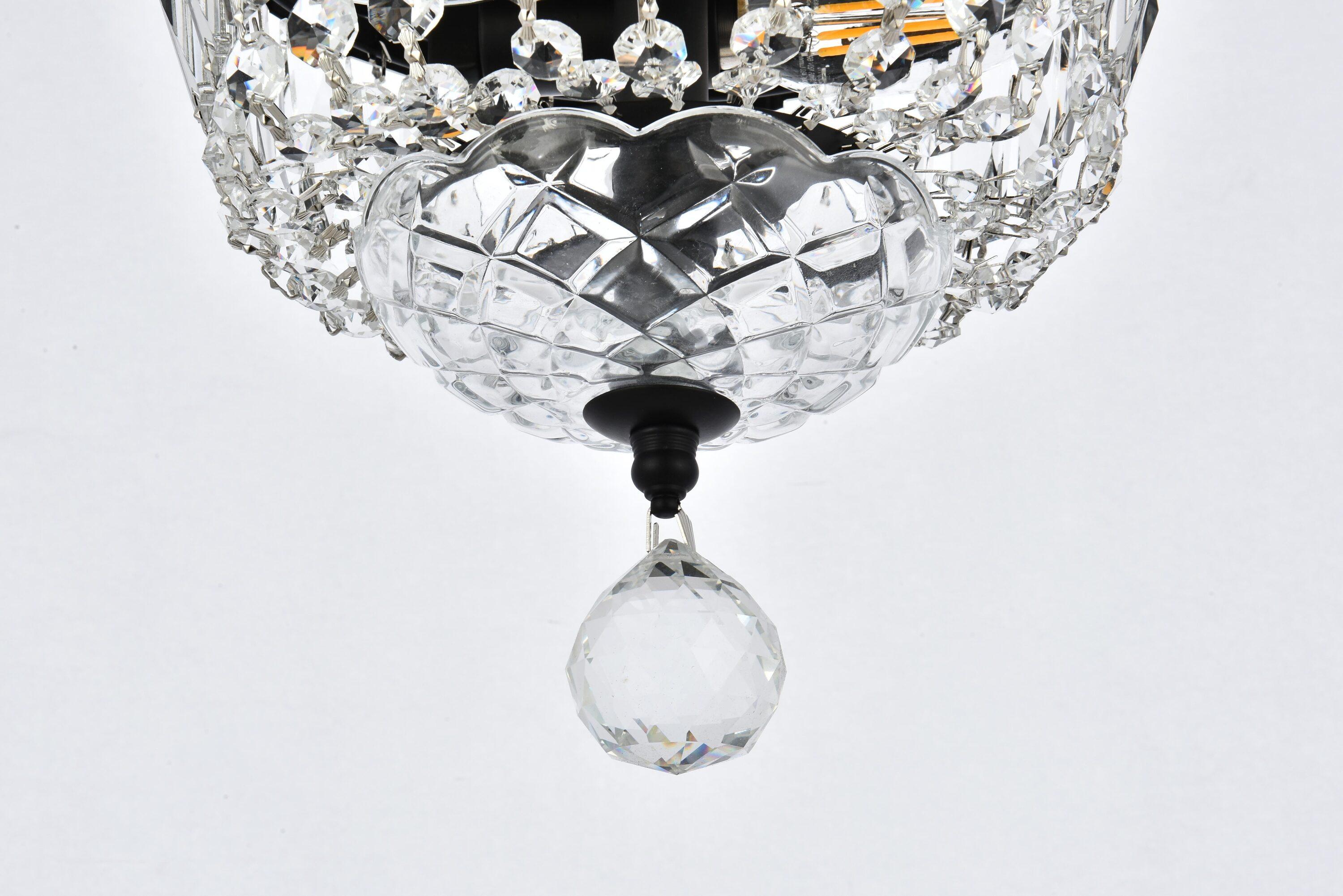 Elegant Lighting Tranquil 8 inch black flush mount