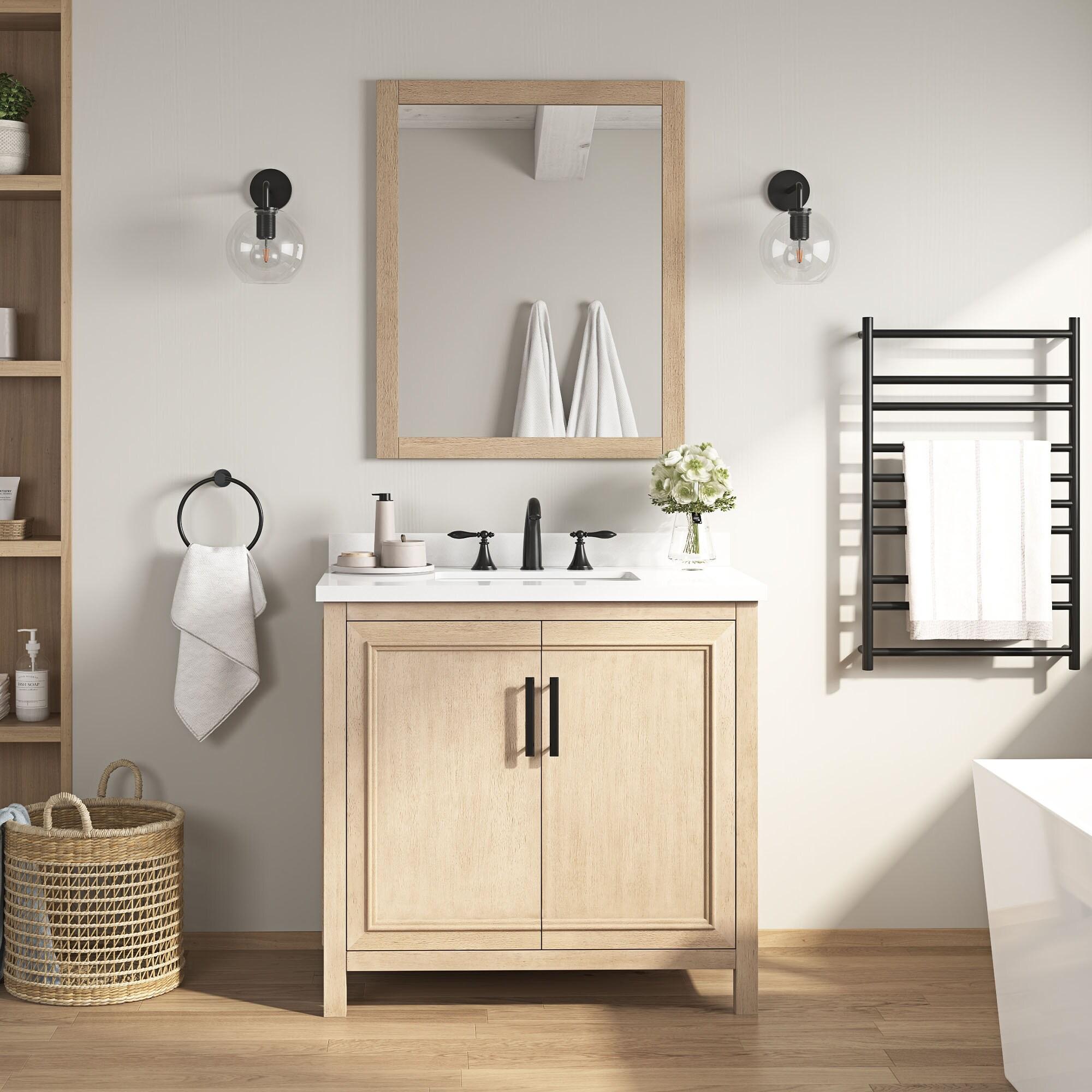 OVE Decors Nyall Bathroom Vanity 36 In, Sahara Birch (Renovation)