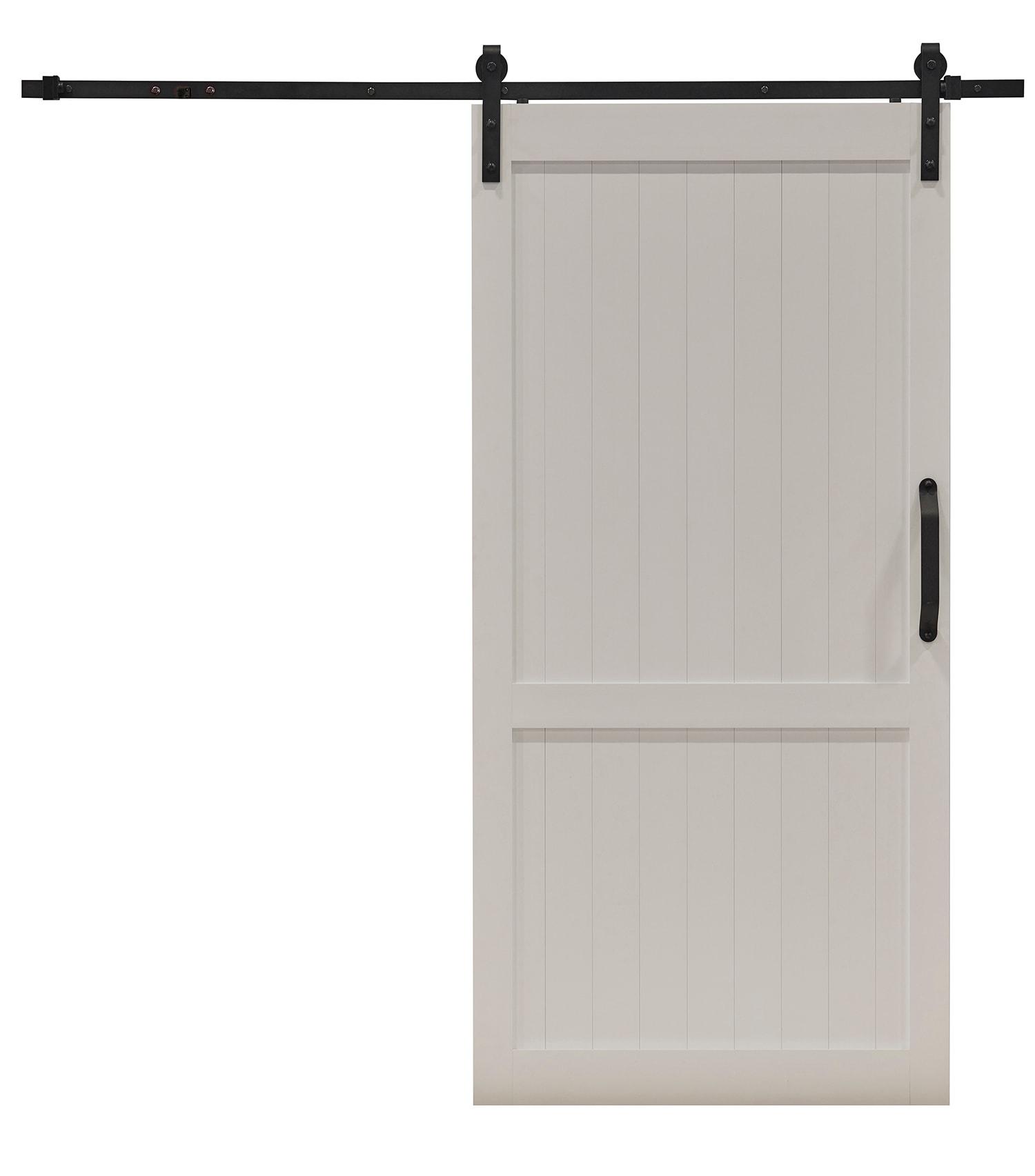 LTL Home Products Millbrooke 84'' Hollow Paneled with Installation Hardware Kit Barn Door