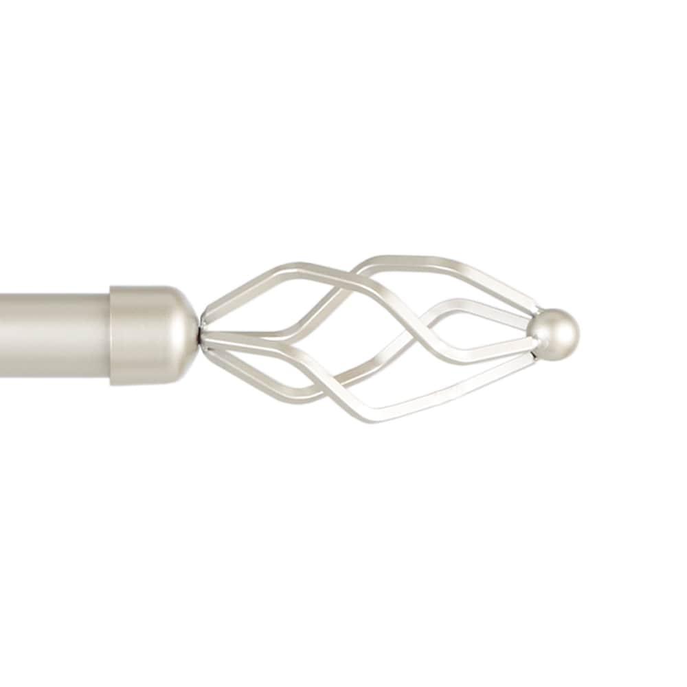 Amalgamated Textiles Exclusive Home Lancelot 1" Window Curtain Rod and Finial Set, Adjustable