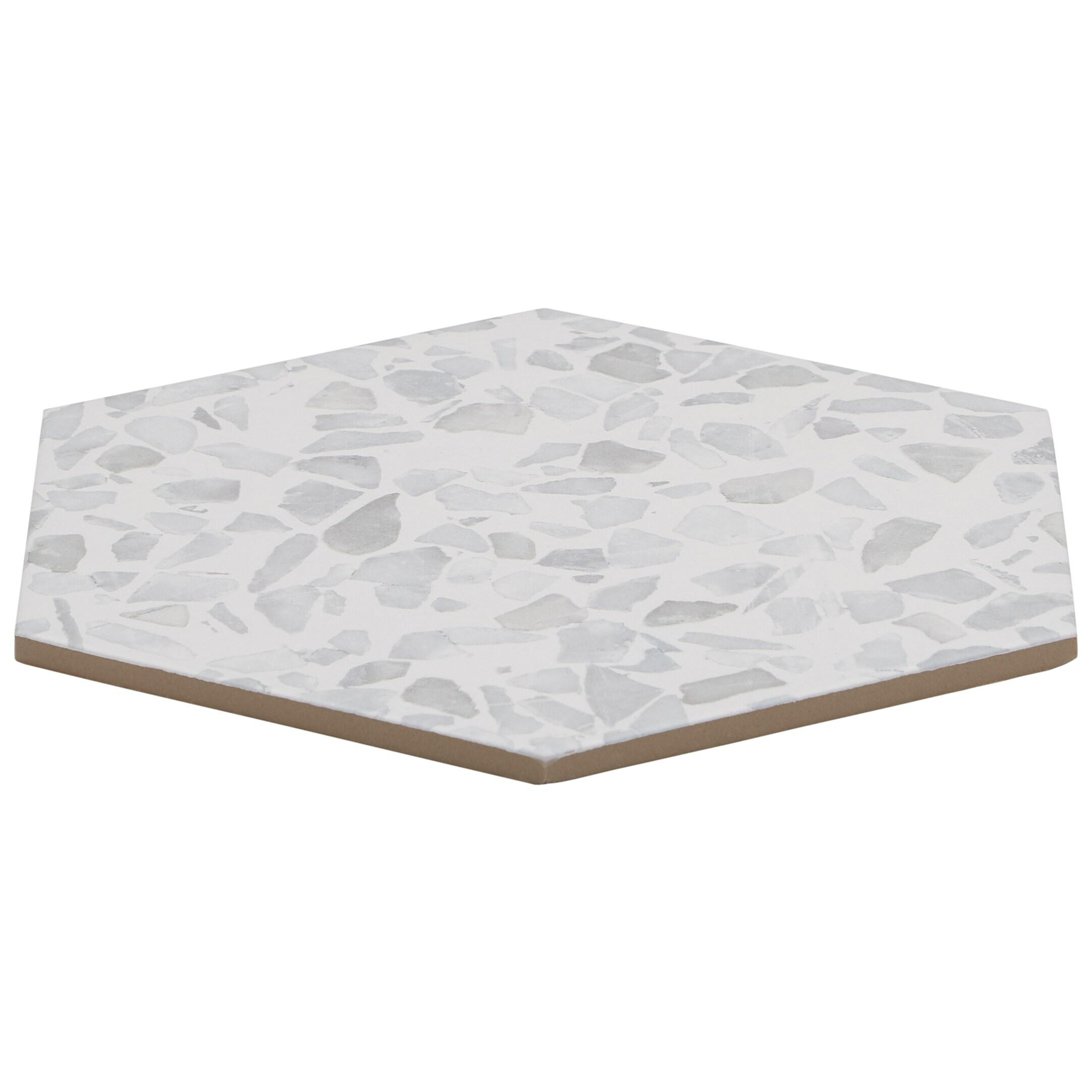 Jurassic Hex 9" Terrazzo Look Porcelain Floor & Wall Tile (8.07 Sq. Ft. / Case)