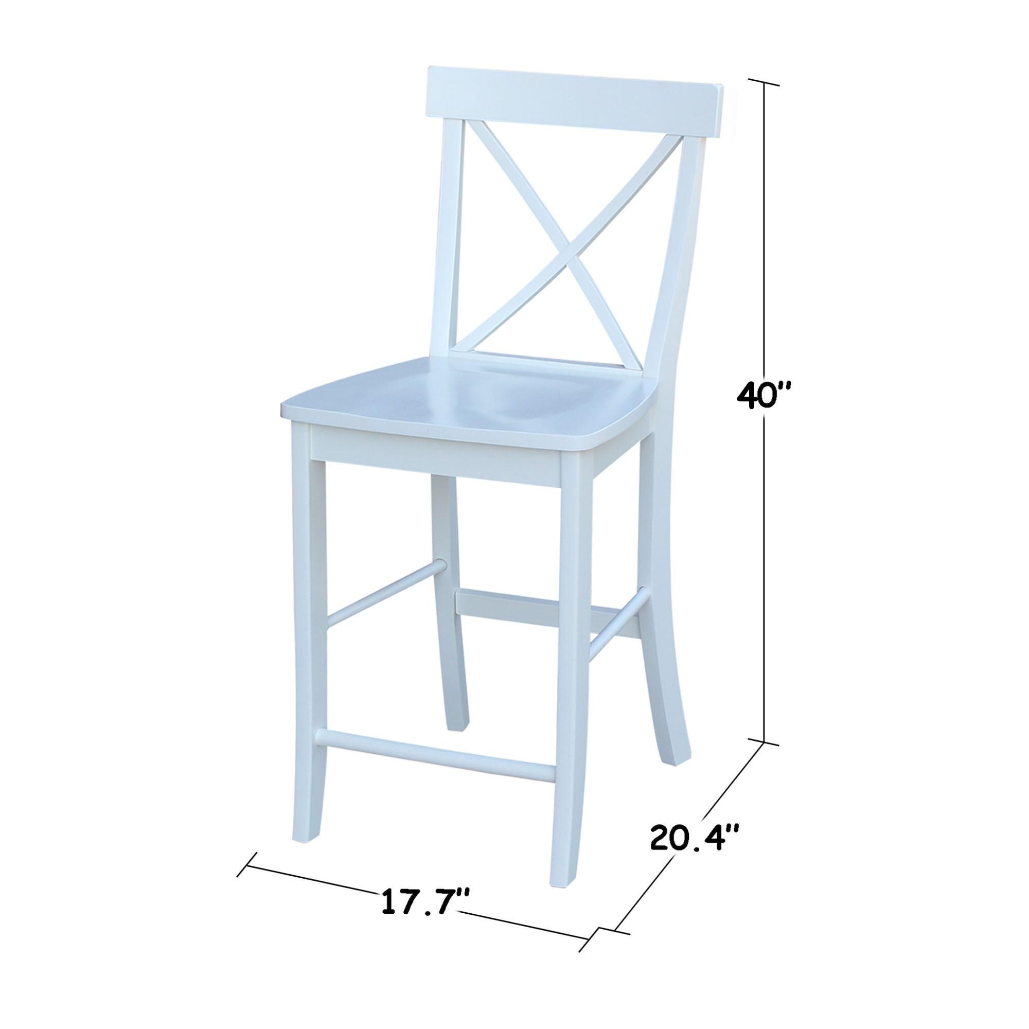 International Concepts X-Back Counter Height Stool - 24" Seat Height