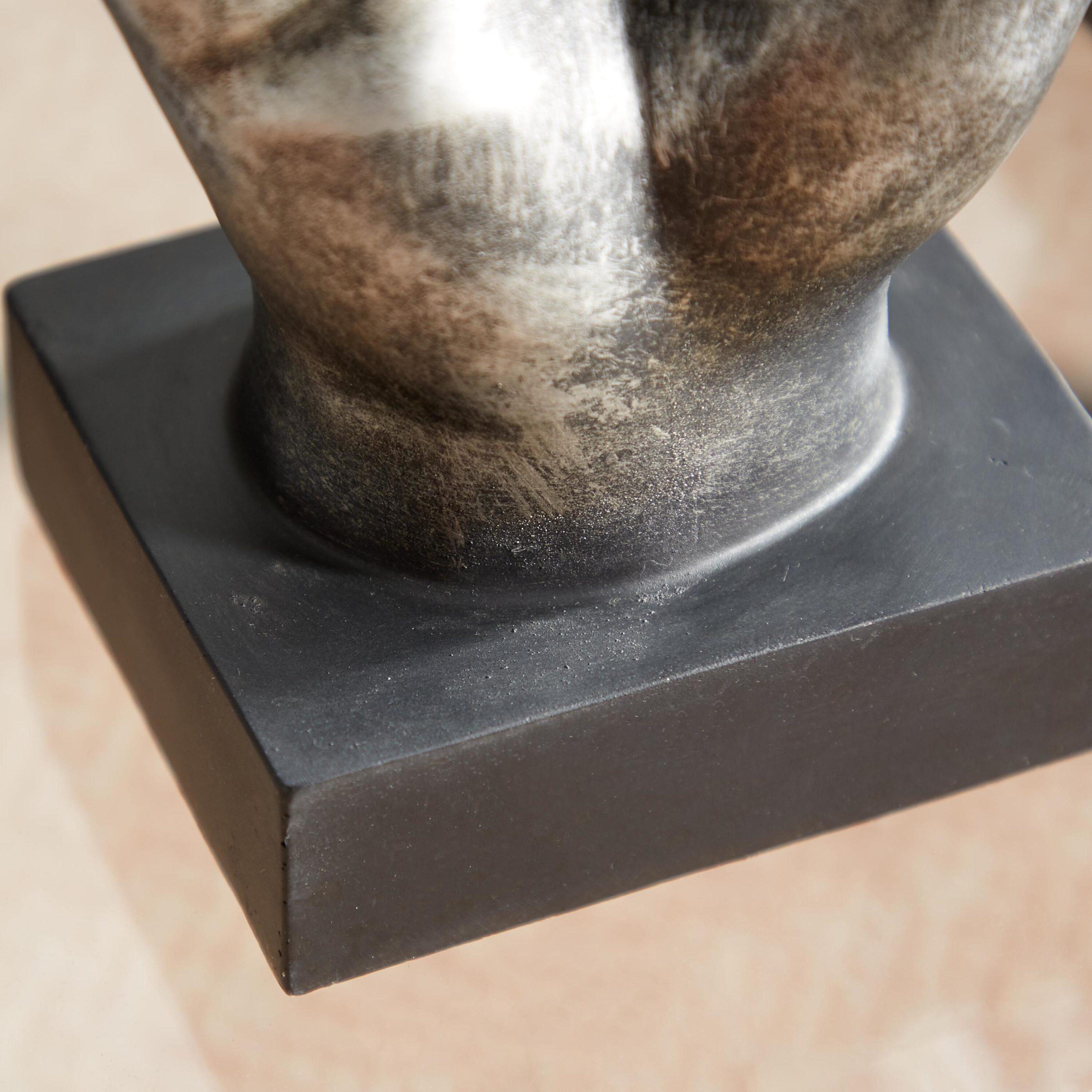 5"W, 11"H Dark Gray Polystone Hands Sculpture, by DecMode (3 Count)