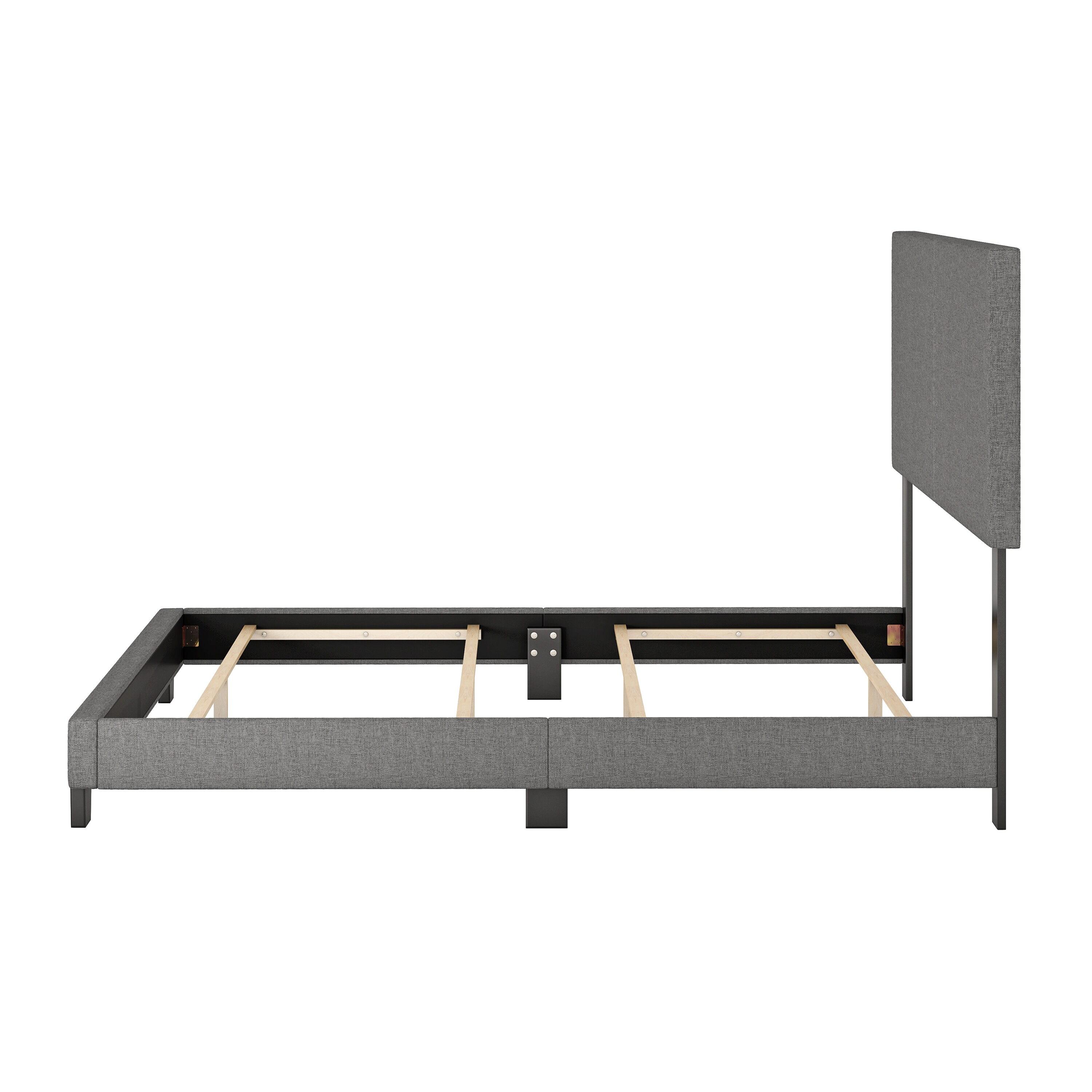 Boyd Sleep MIL898TW Mateo Linen Upholstered Platform Bed