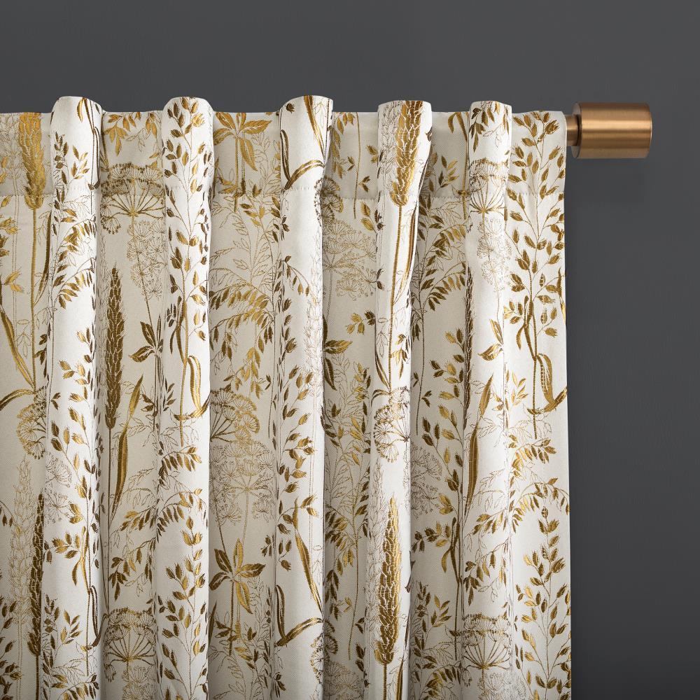 Scott Living Scott Living Aubry Shimmering Floral 100% Blackout Back Tab Curtain Panel