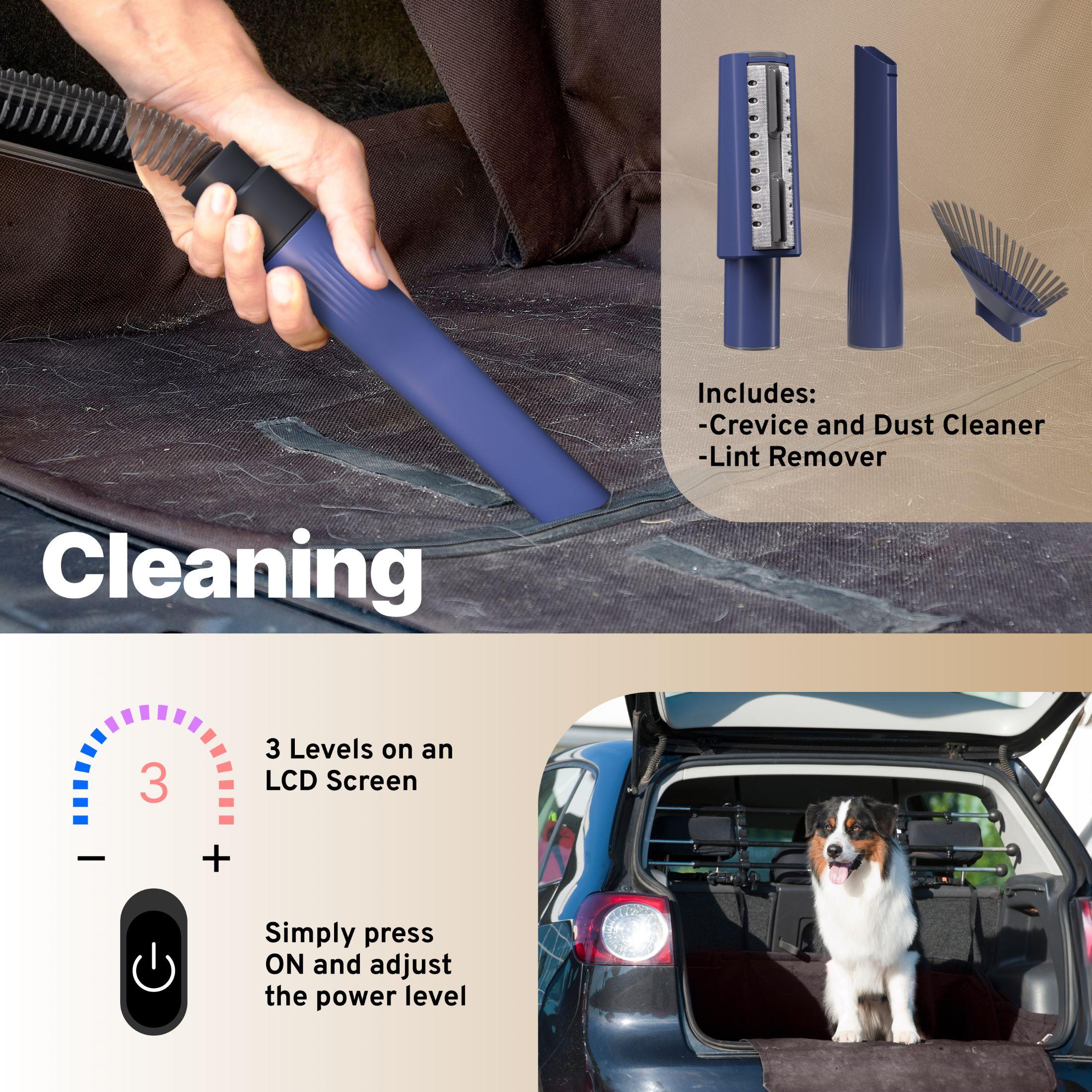 One Premium Pet Vacuum with Dog Grooming Kit, Pet Grooming Vacuum & Dog Clippers & Dog Brush for Shedding