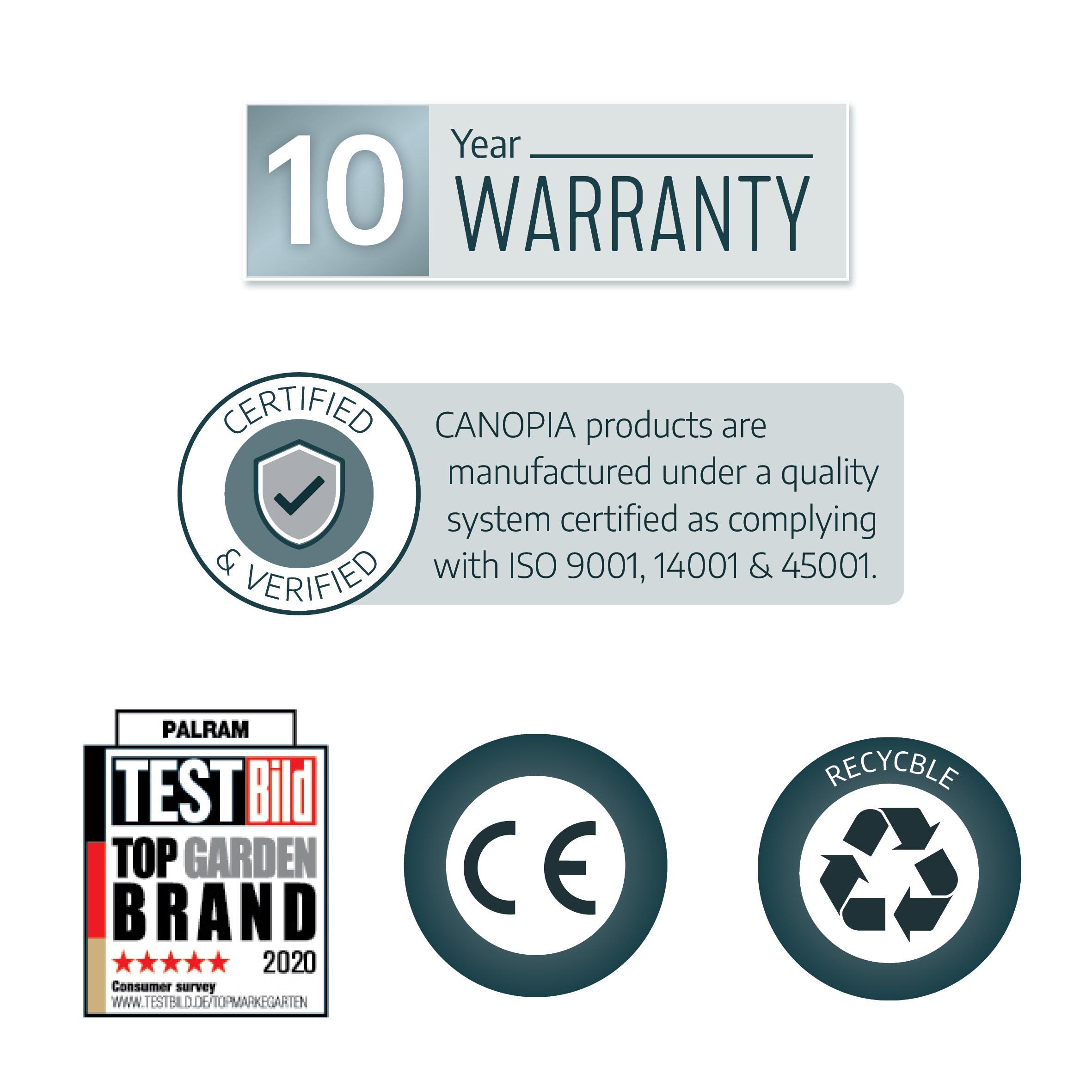 Palram - Canopia Milano 4300 10' x 14' Polycarbonate/Aluminum Gazebo - Gray/Bronze