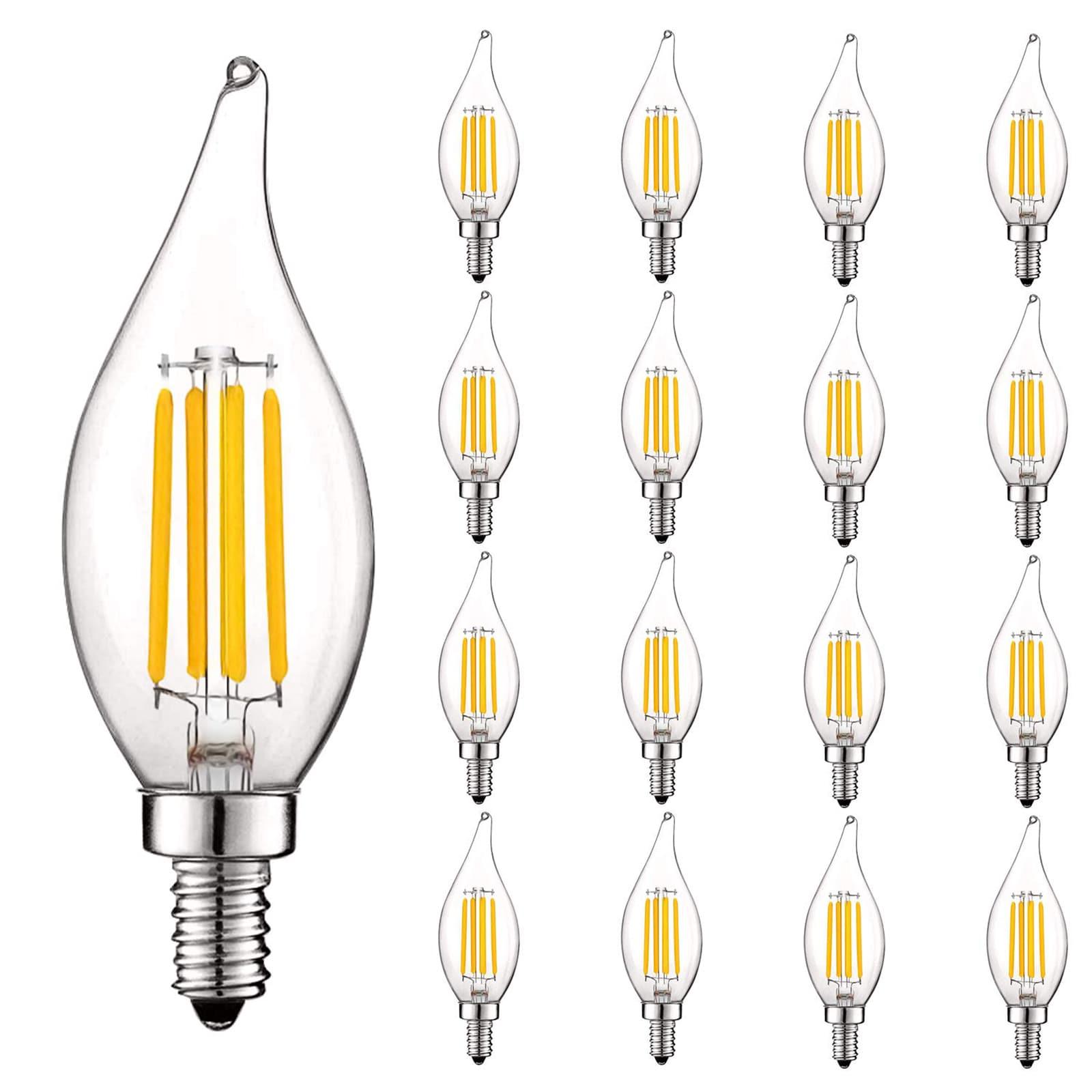5 Watt (60 Watt Equivalent), CA11 LED, Dimmable Light Bulb, E12/Candelabra Base