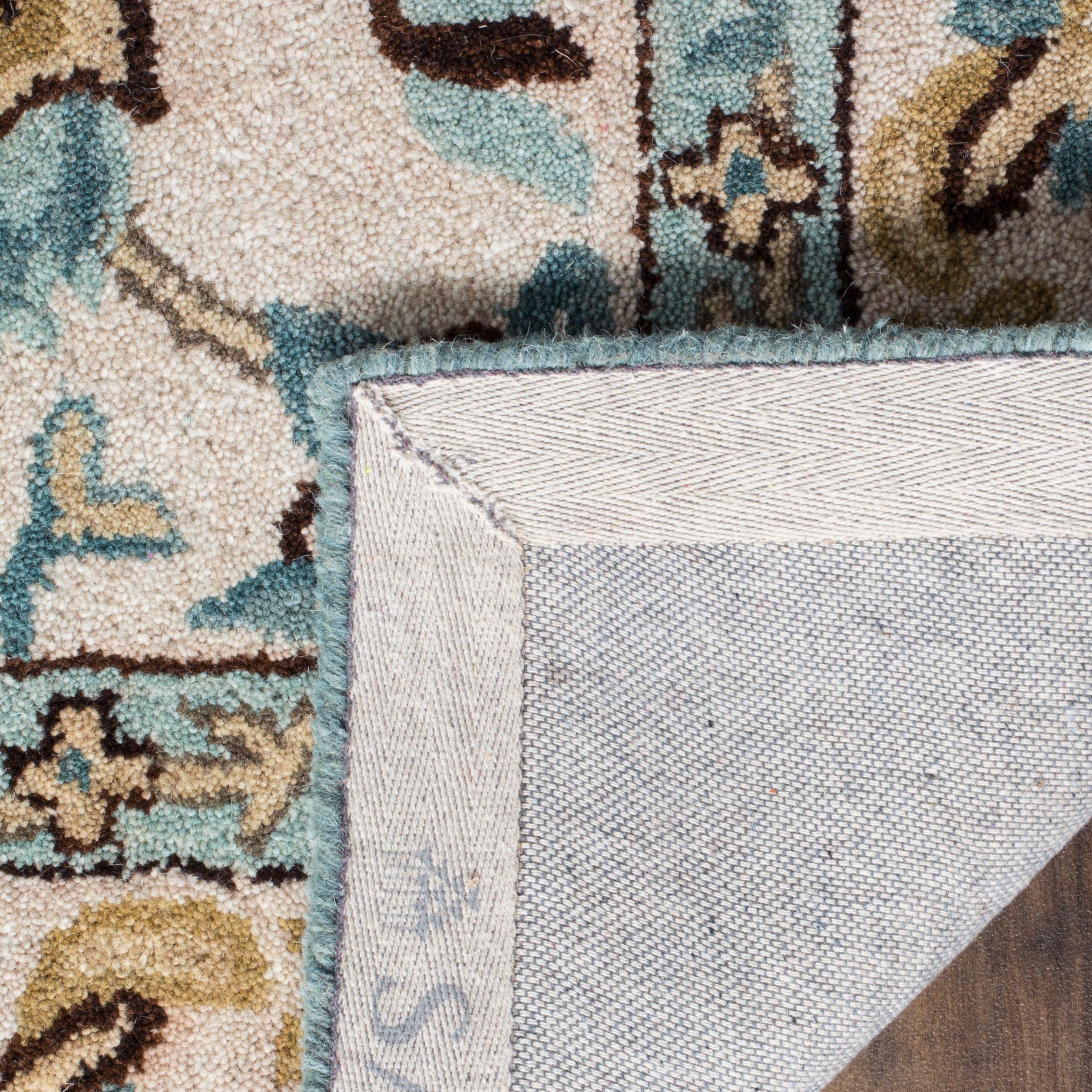 Antiquity AT812 Hand Tufted Indoor Accent Rug - Peacock/Blue - 3'x5' - Safavieh