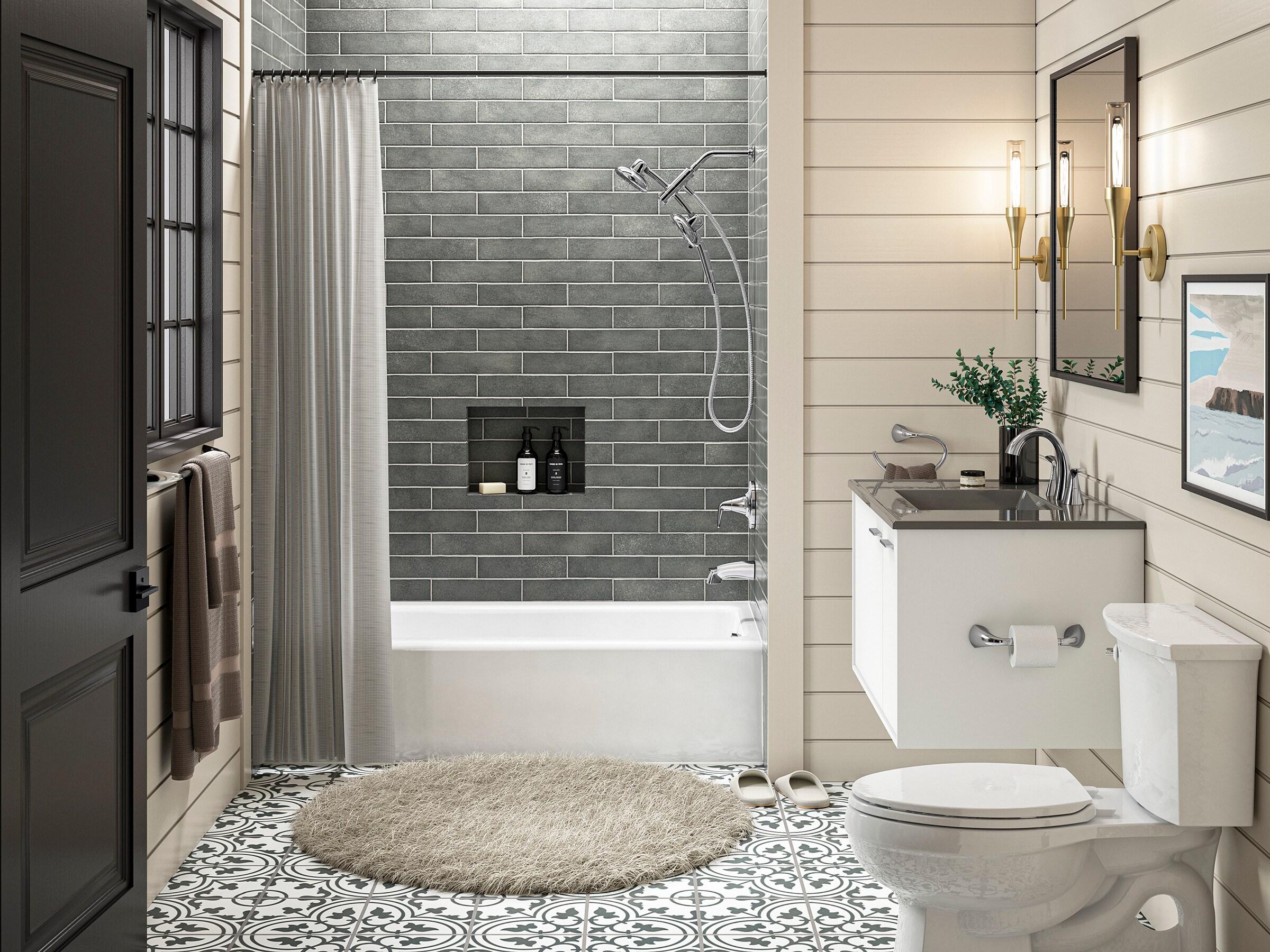 Bellwether® 60" x 30.25" Alcove Soaking Cast Iron Bathtub