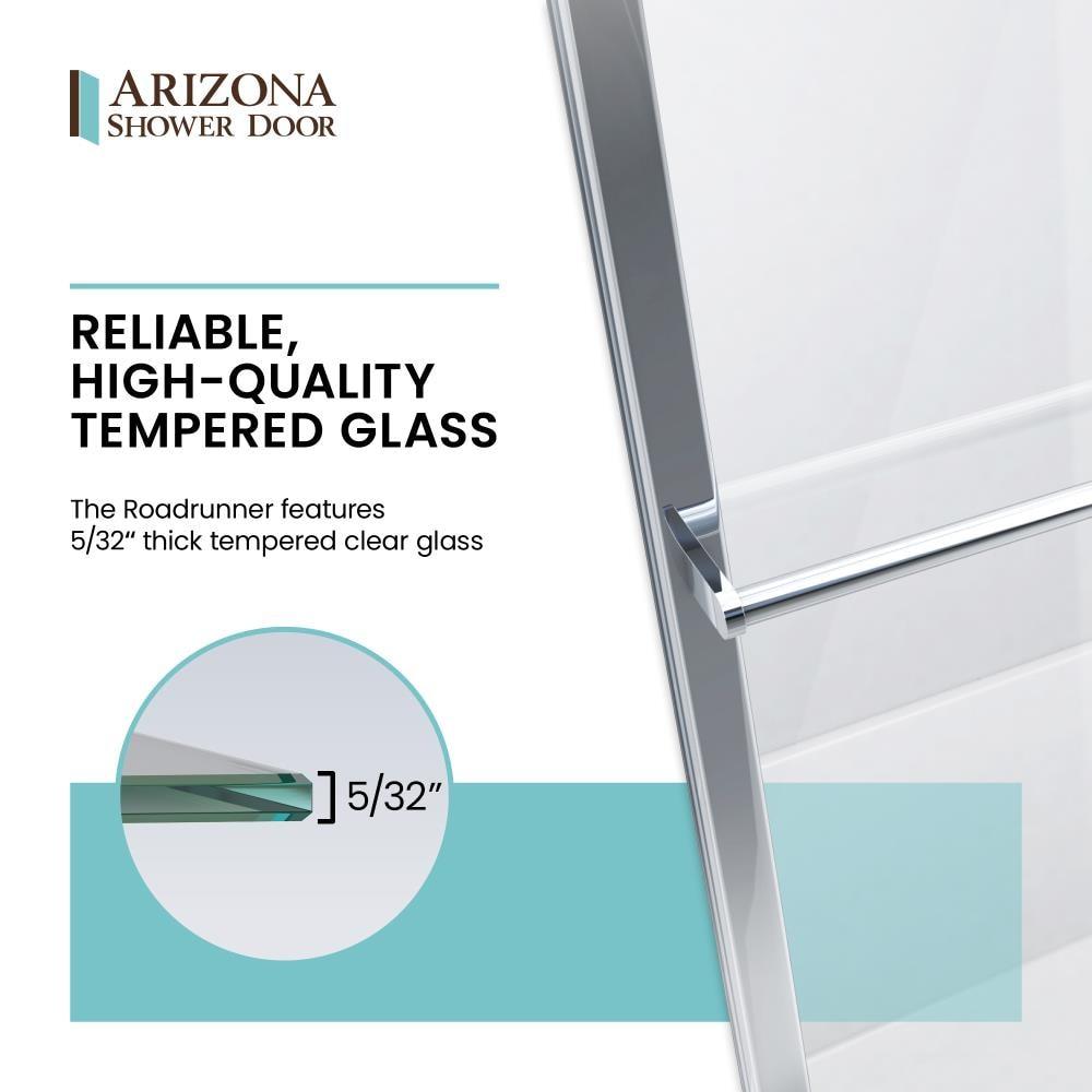 Leter 56" W x 57" H Bypass Semi-Frameless Tub Door