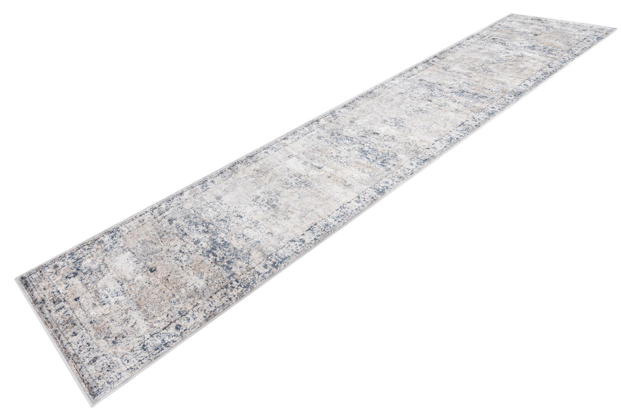 Unique Loom Portland Collection Area Rug - Canby (2'  x 8' Runner Gray/Blue)