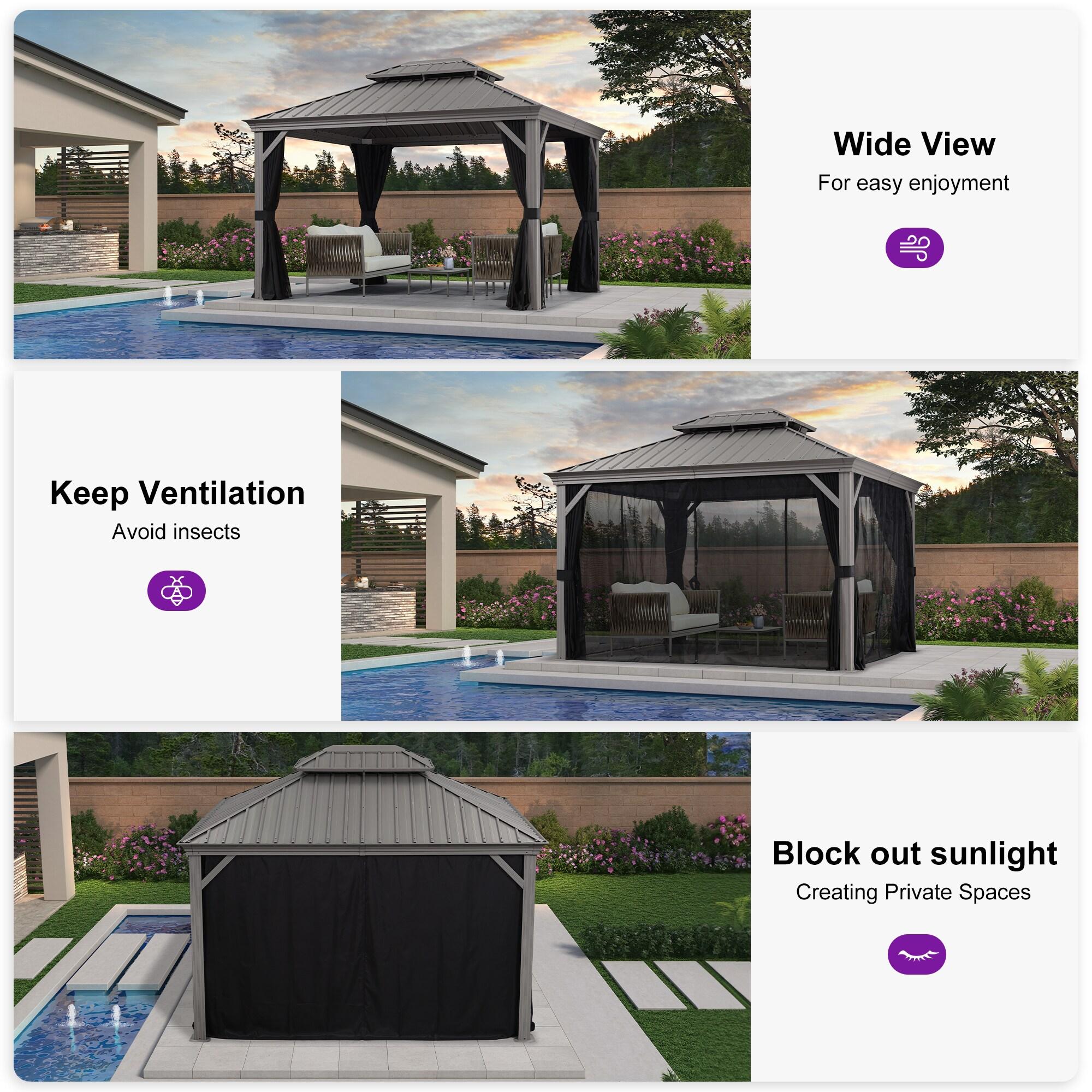 Purple Leaf Aluminum Patio Gazebo