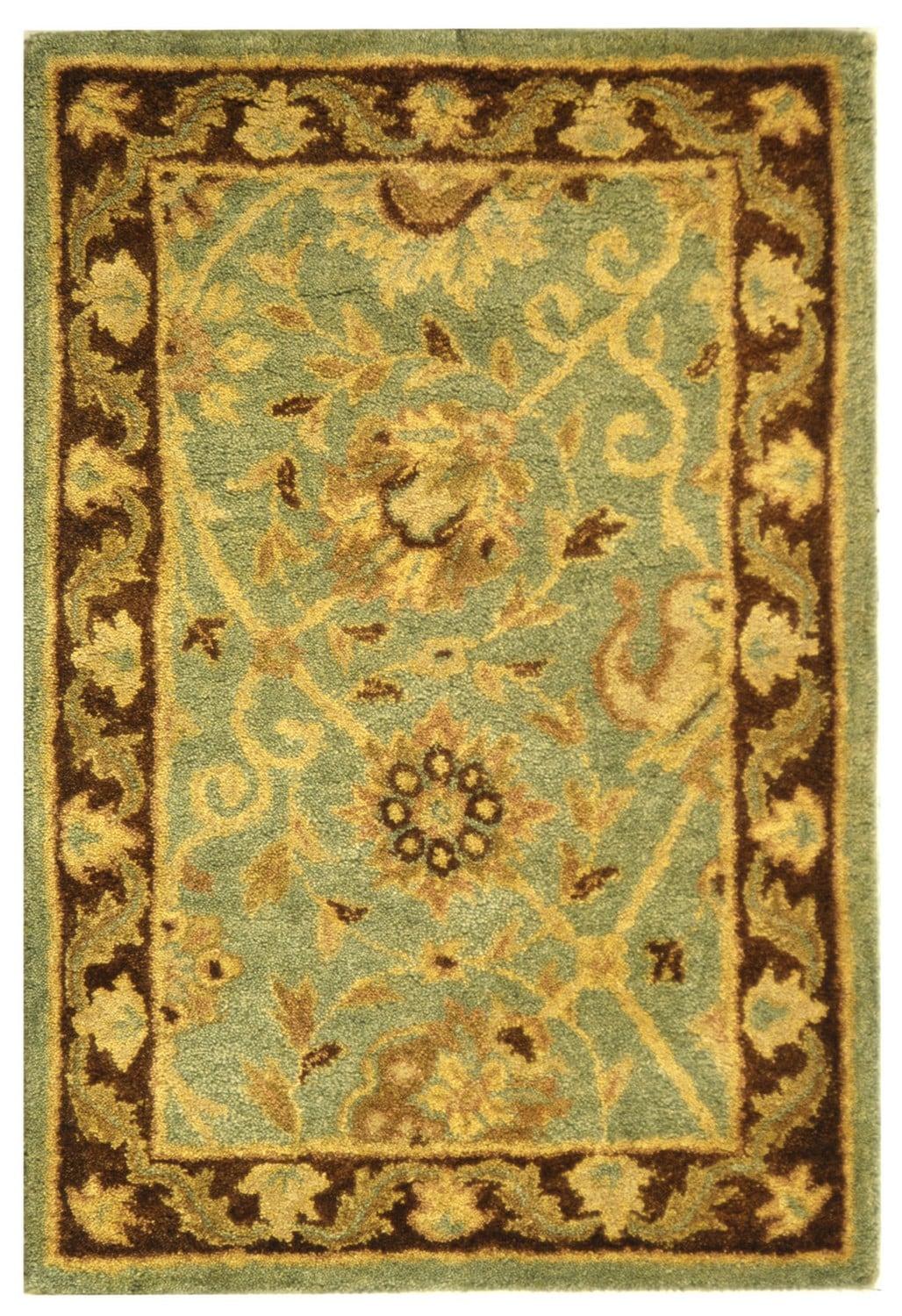 Antiquity AT21 Hand Tufted Indoor Accent Rug - Green/Brown - 2'x3' - Safavieh