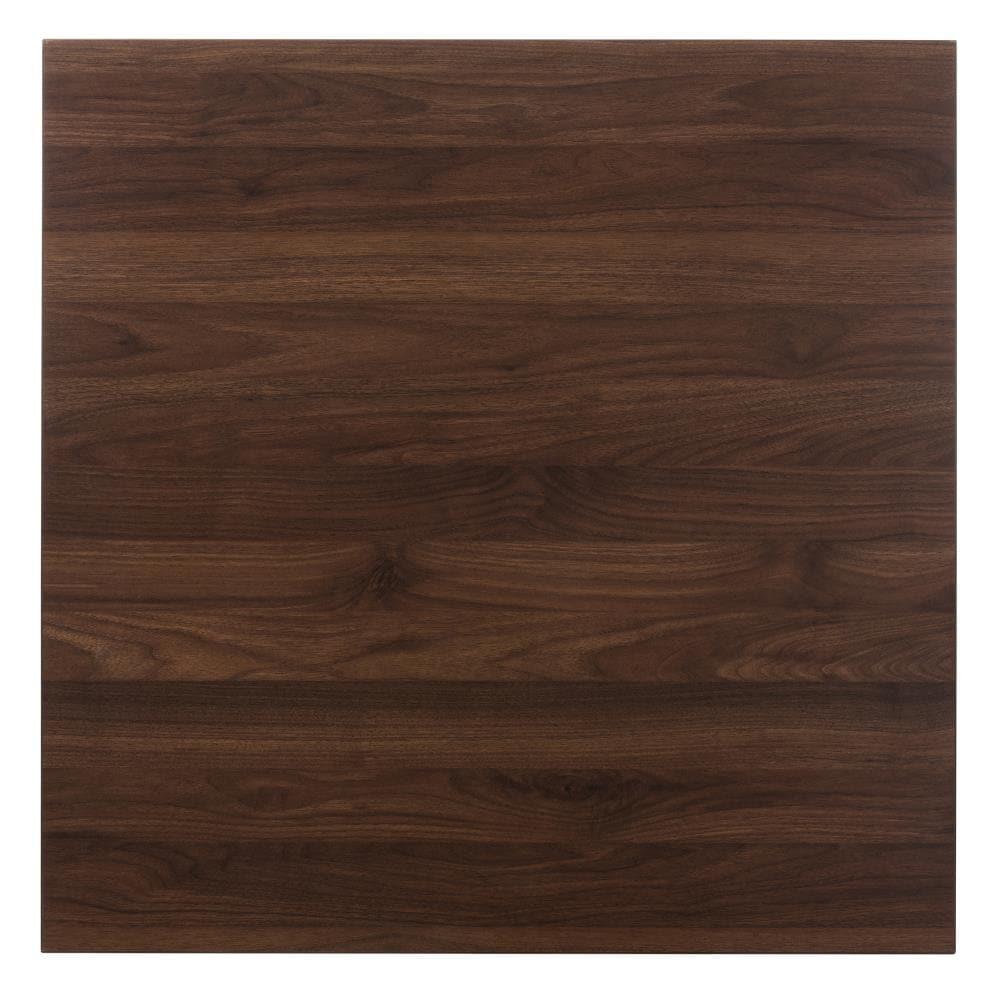 5pc Lovy Modern and Contemporary Walnut Finished Dining Set Dark Brown - Baxton Studio