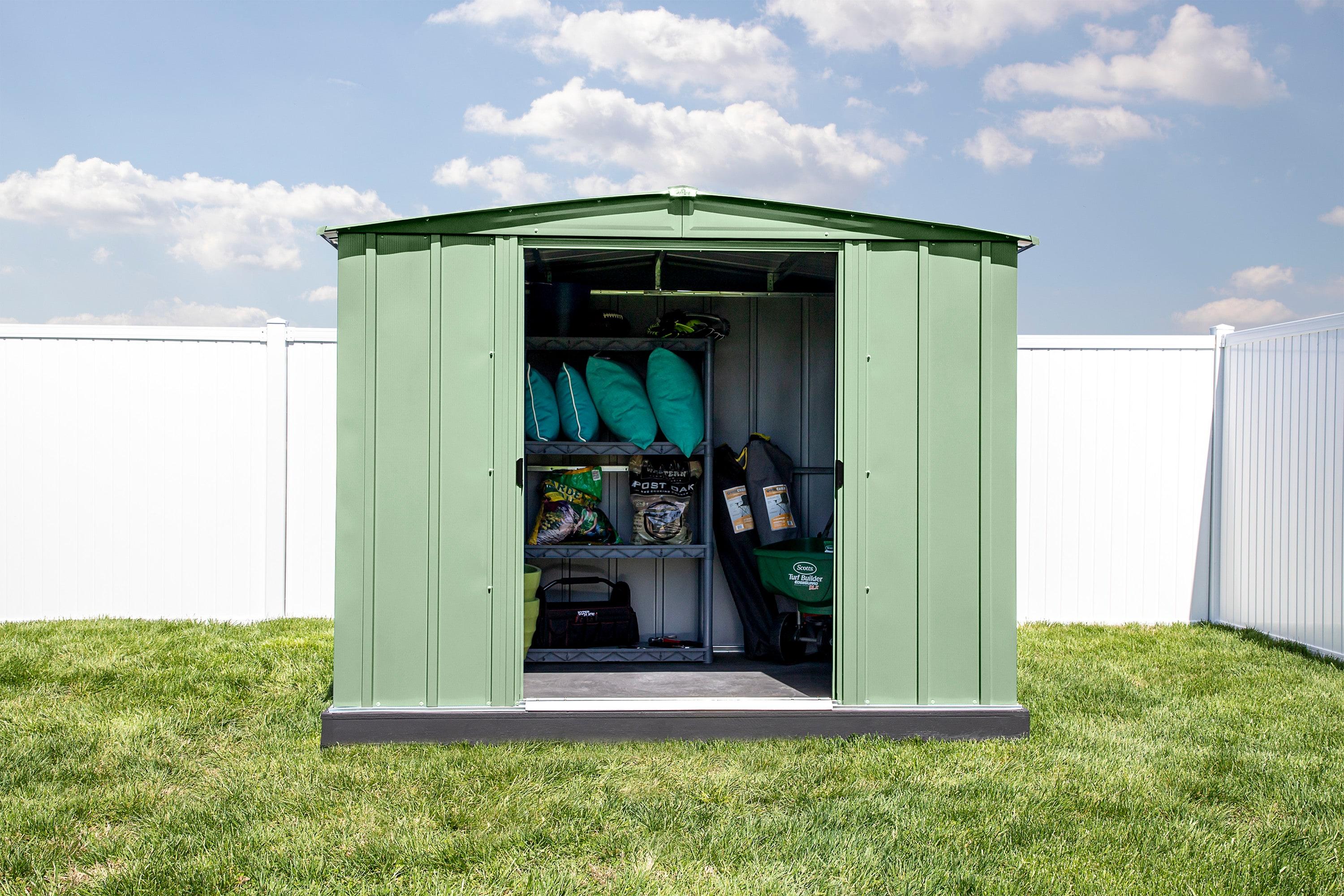 Arrow 8 ft. W x 6 ft. D Galvanized Steel Storage Shed