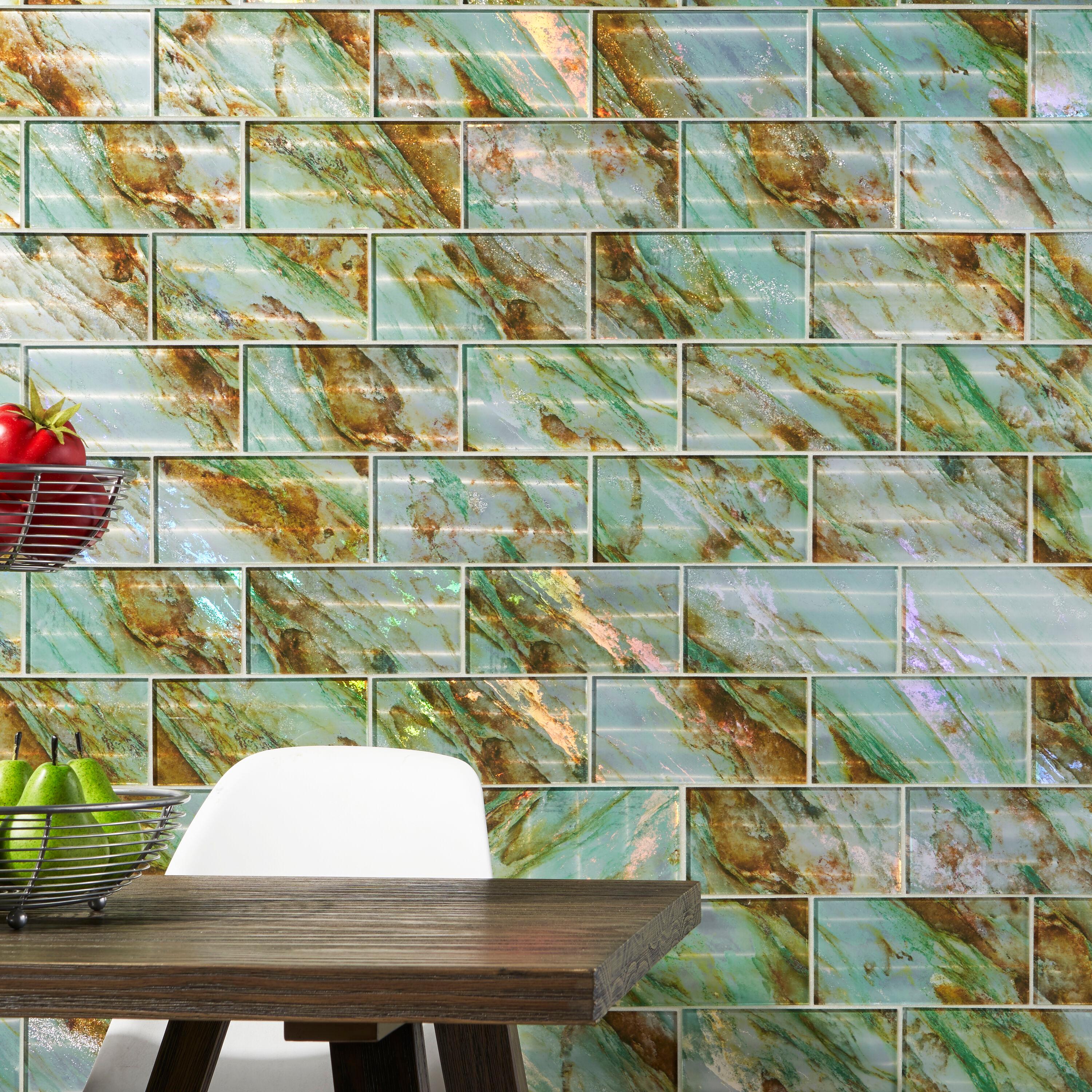 Bond Tile Wonder Glass 4.37 in. x 8.74 in. Polished Glass Wall Tile (5.3 Sq. Ft. / Case)