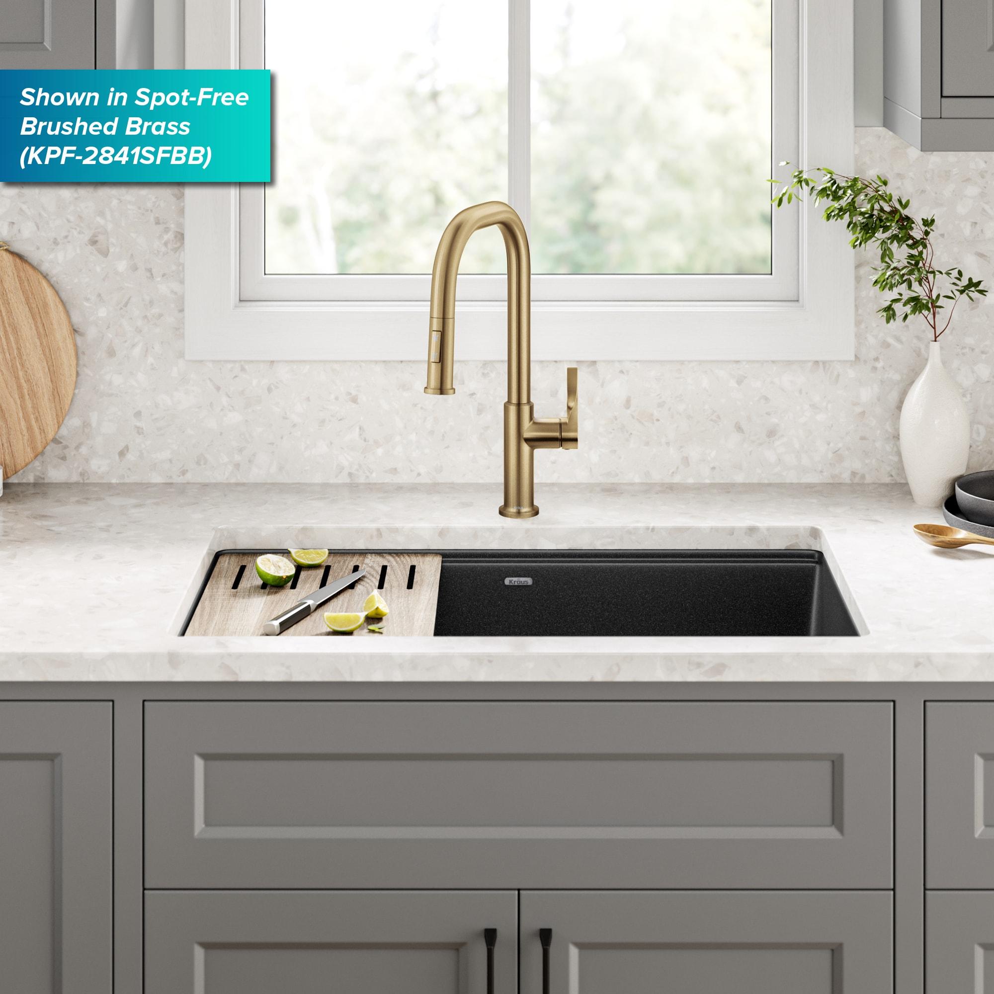 Matte Black Metal Single Handle Pull-down Kitchen Faucet with Sprayer