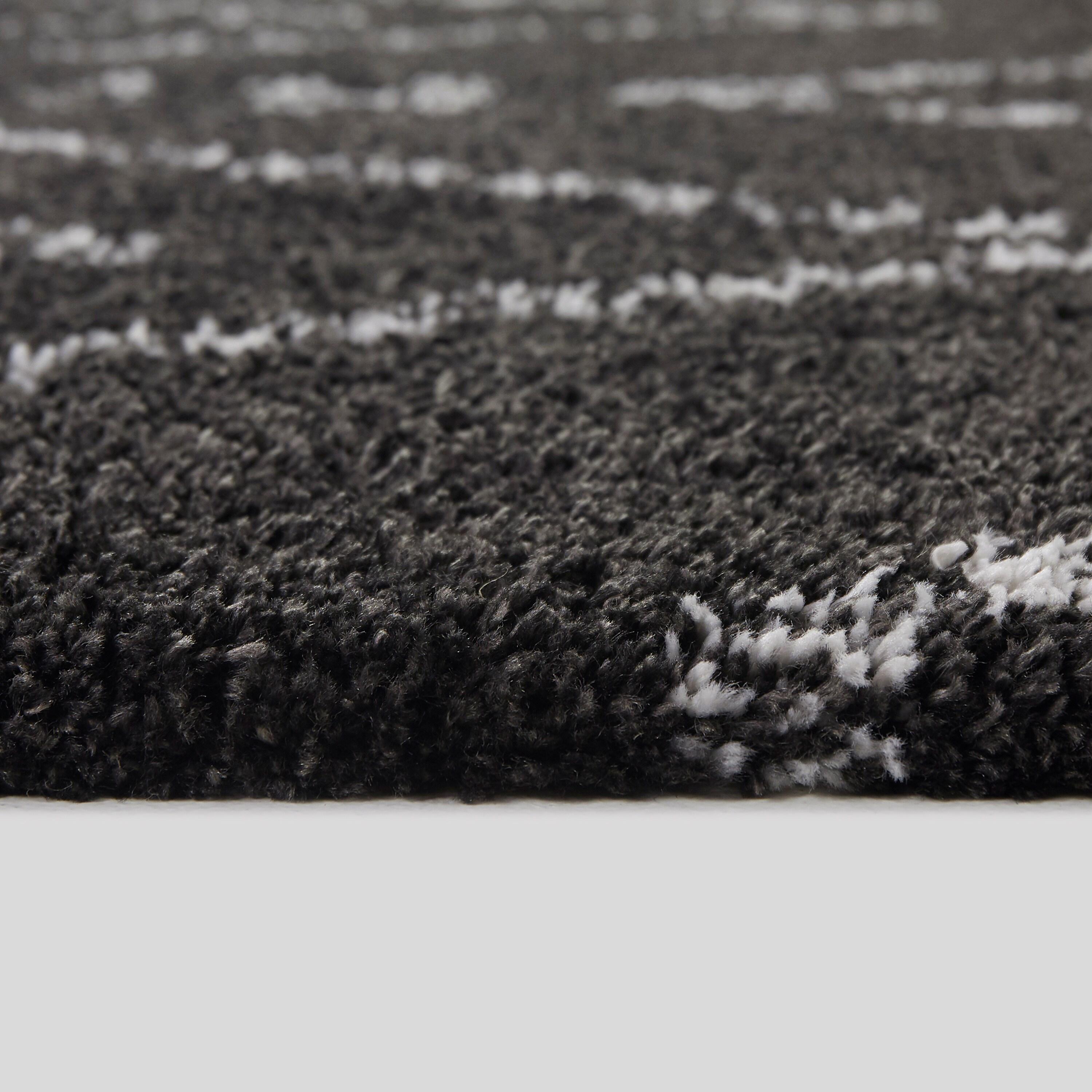 Balta Culver Southwestern Diamond Shag Area Rug Charcoal 5'3" x 7' 5' x 8' Blue, Cream, Black